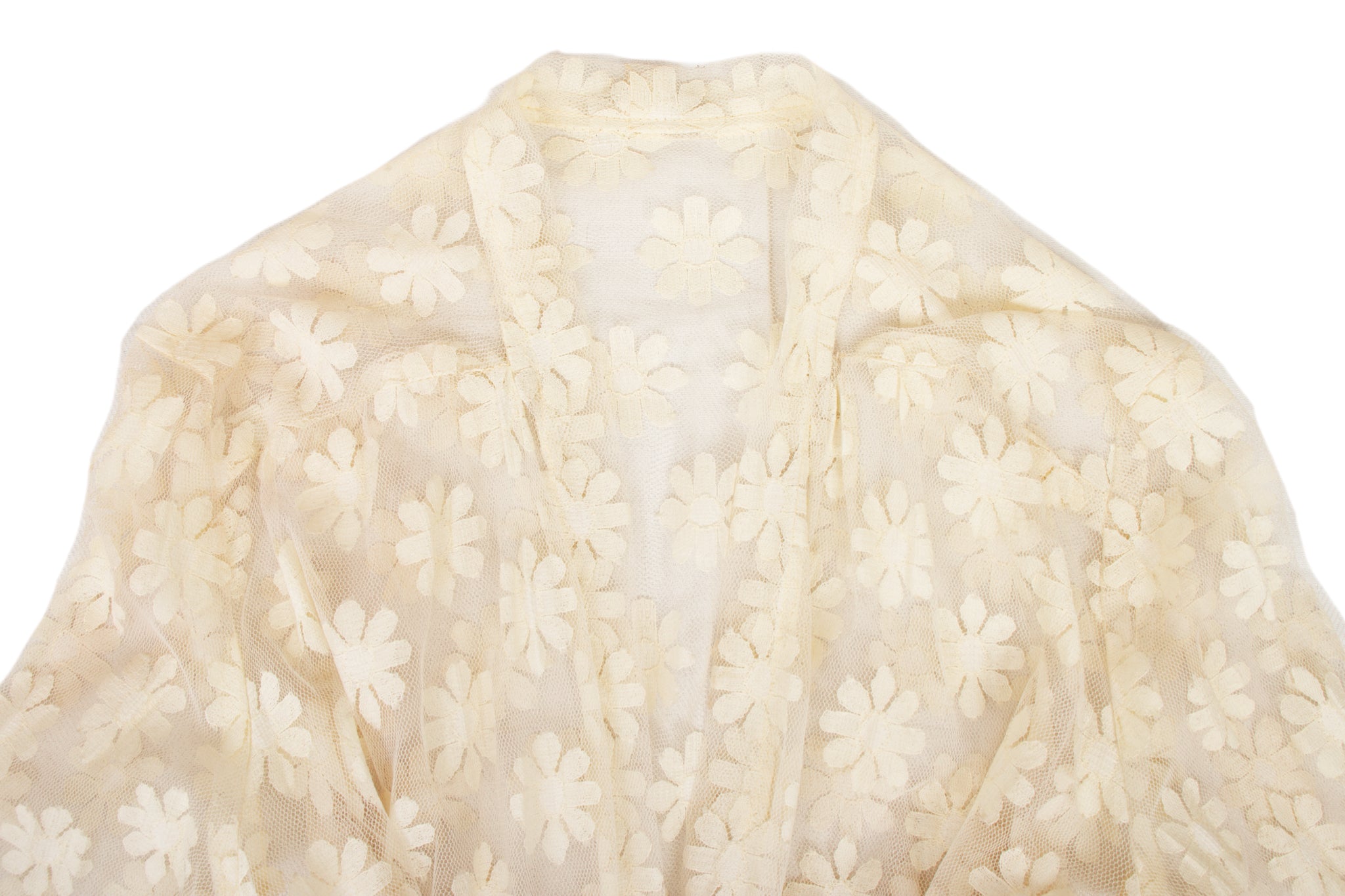 Tulle Daisy Embroidered Duster Jacket