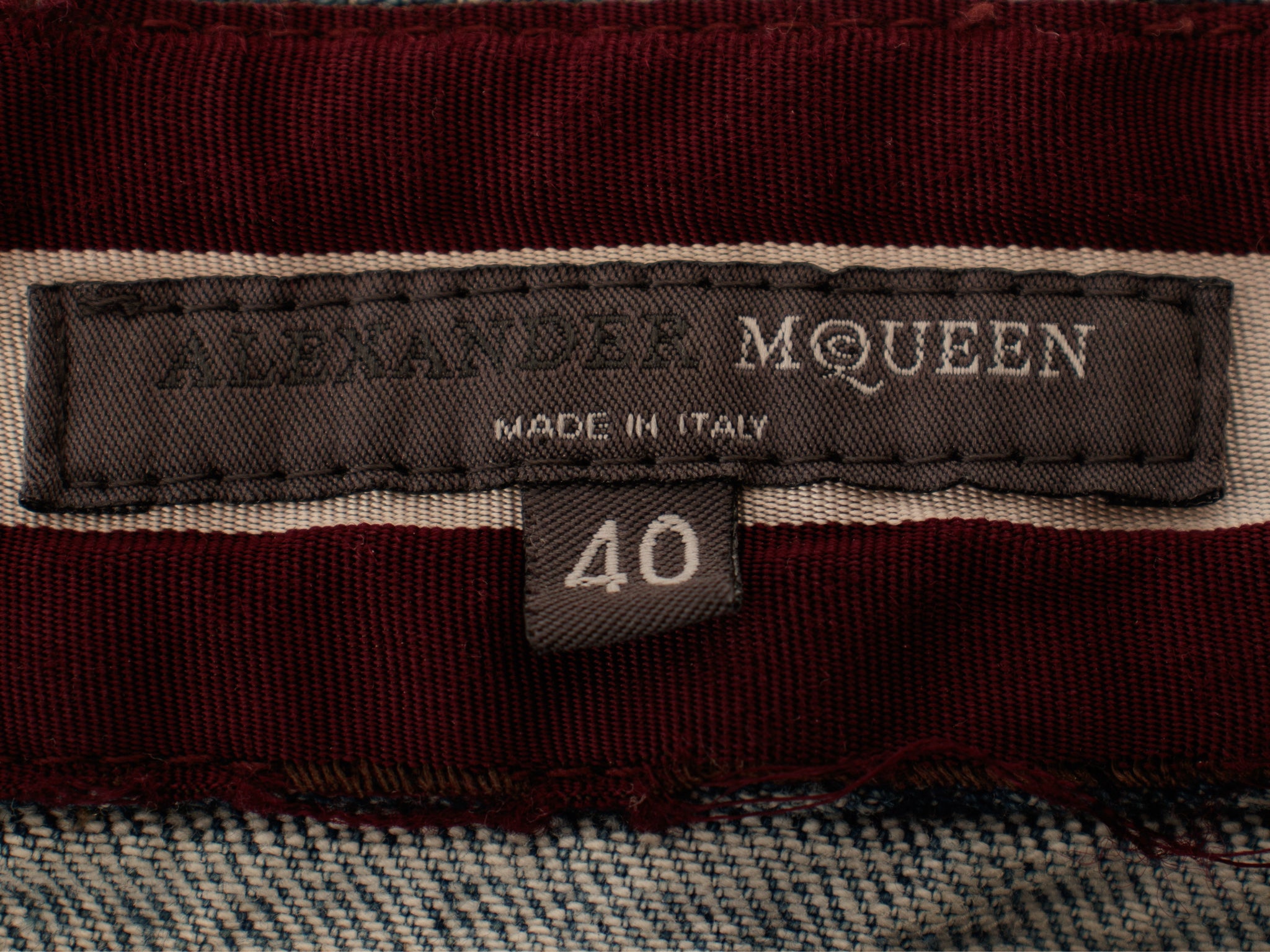 Alexander McQueen Denim Panelled Skirt