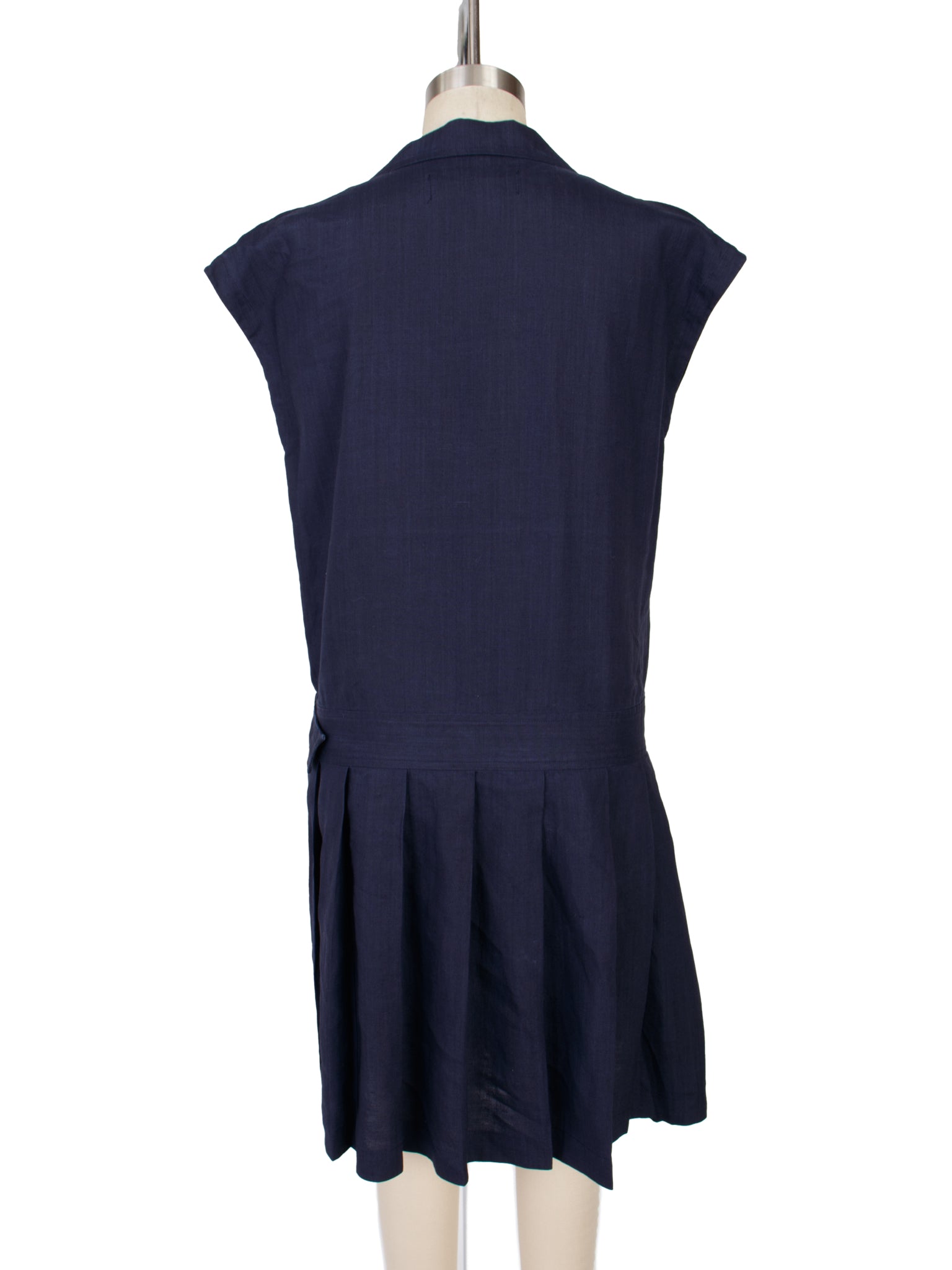 Tricot Comme des Garcons Linen Wrap Overlay Dress