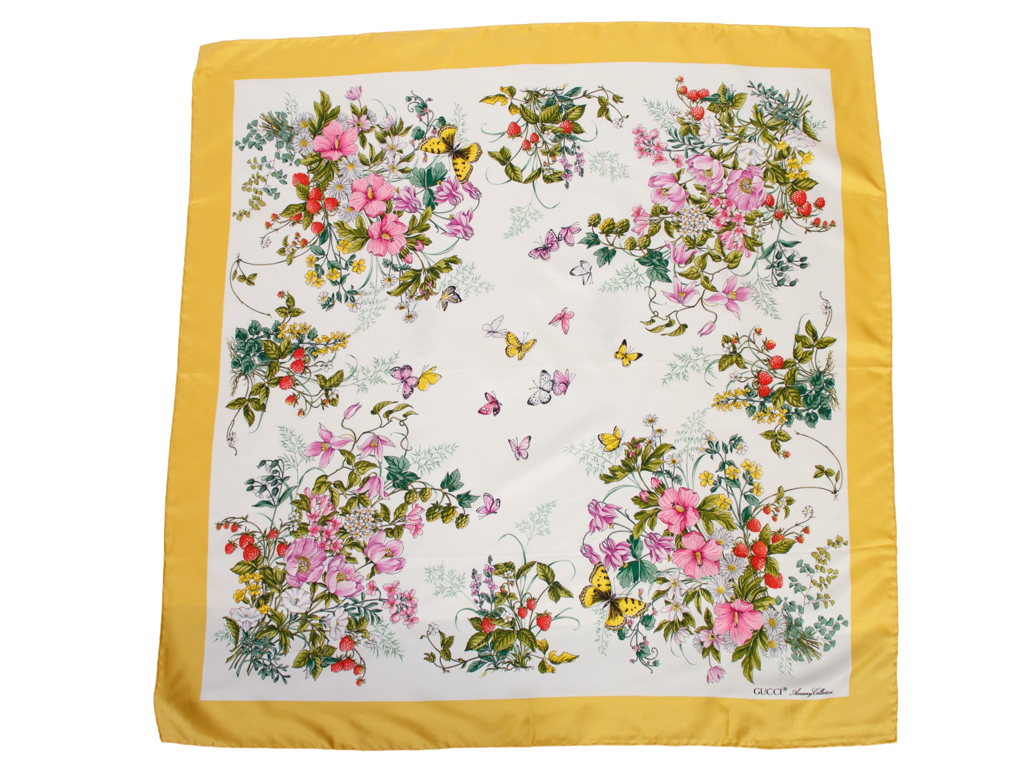 Gucci Accessory Collection Silk Floral Scarf