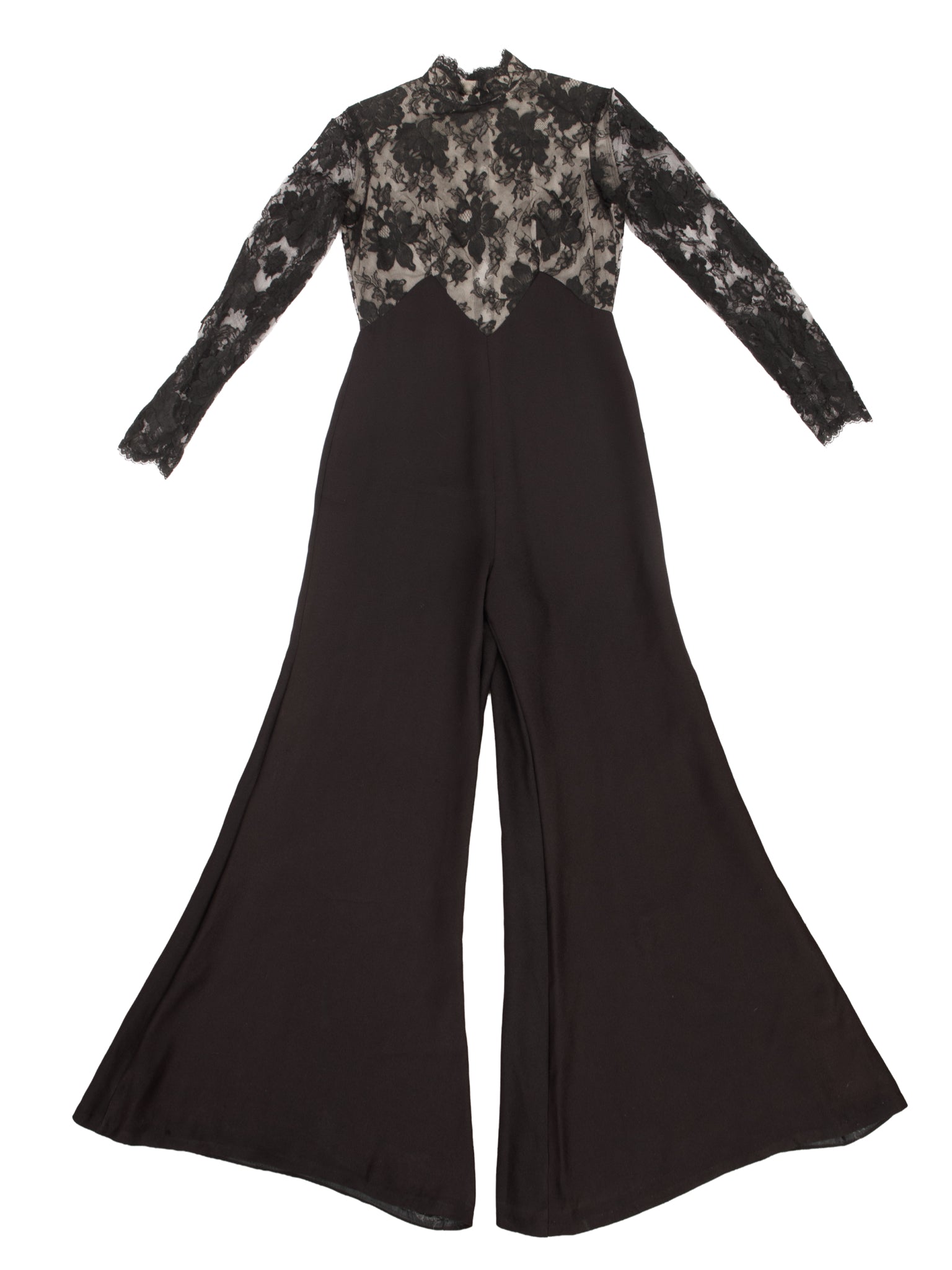 Crepe & Lace Wide Leg Jumpsuit