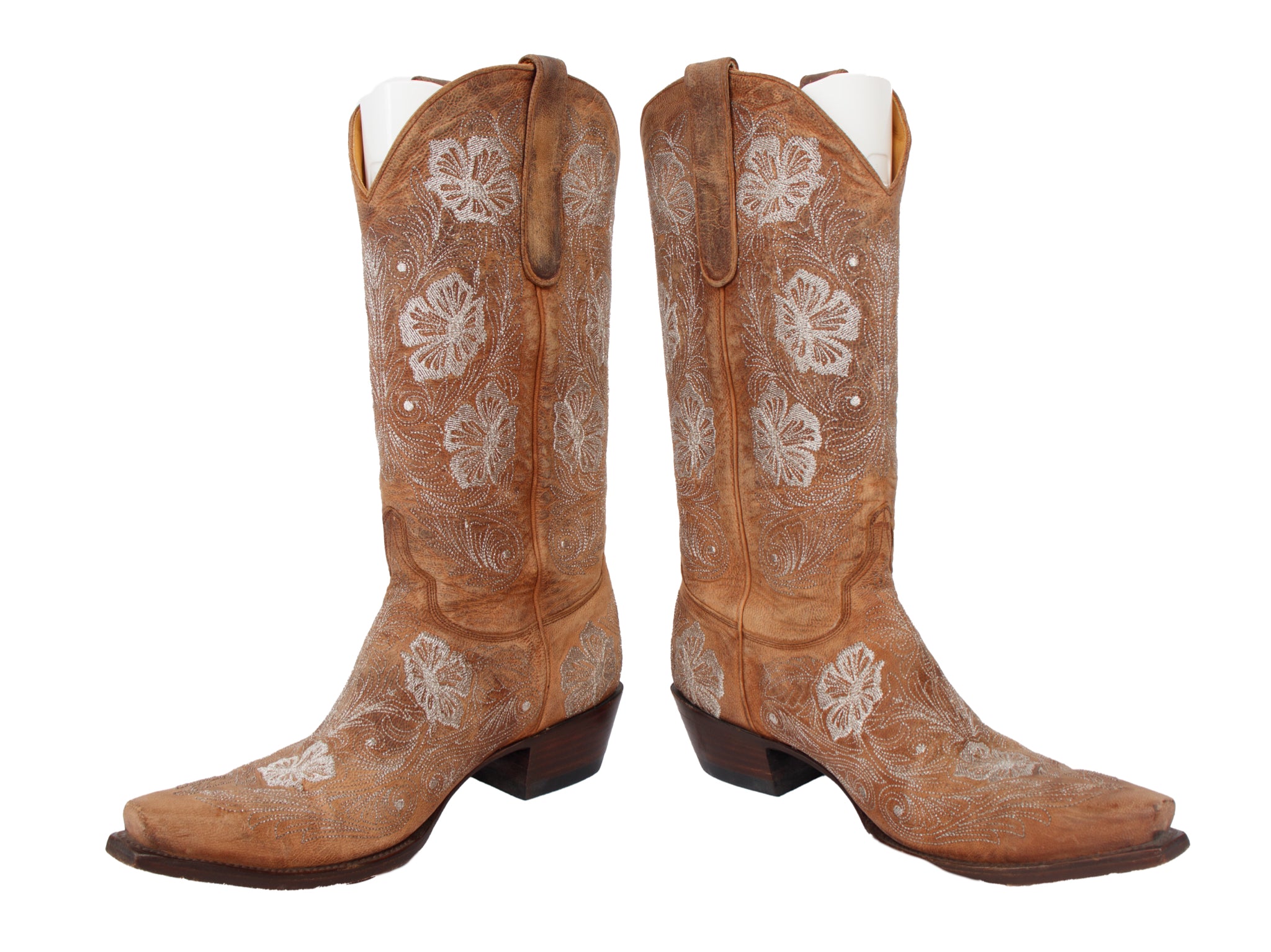 The Old Gringo Metallic Floral Embroidery Cowboy Boots