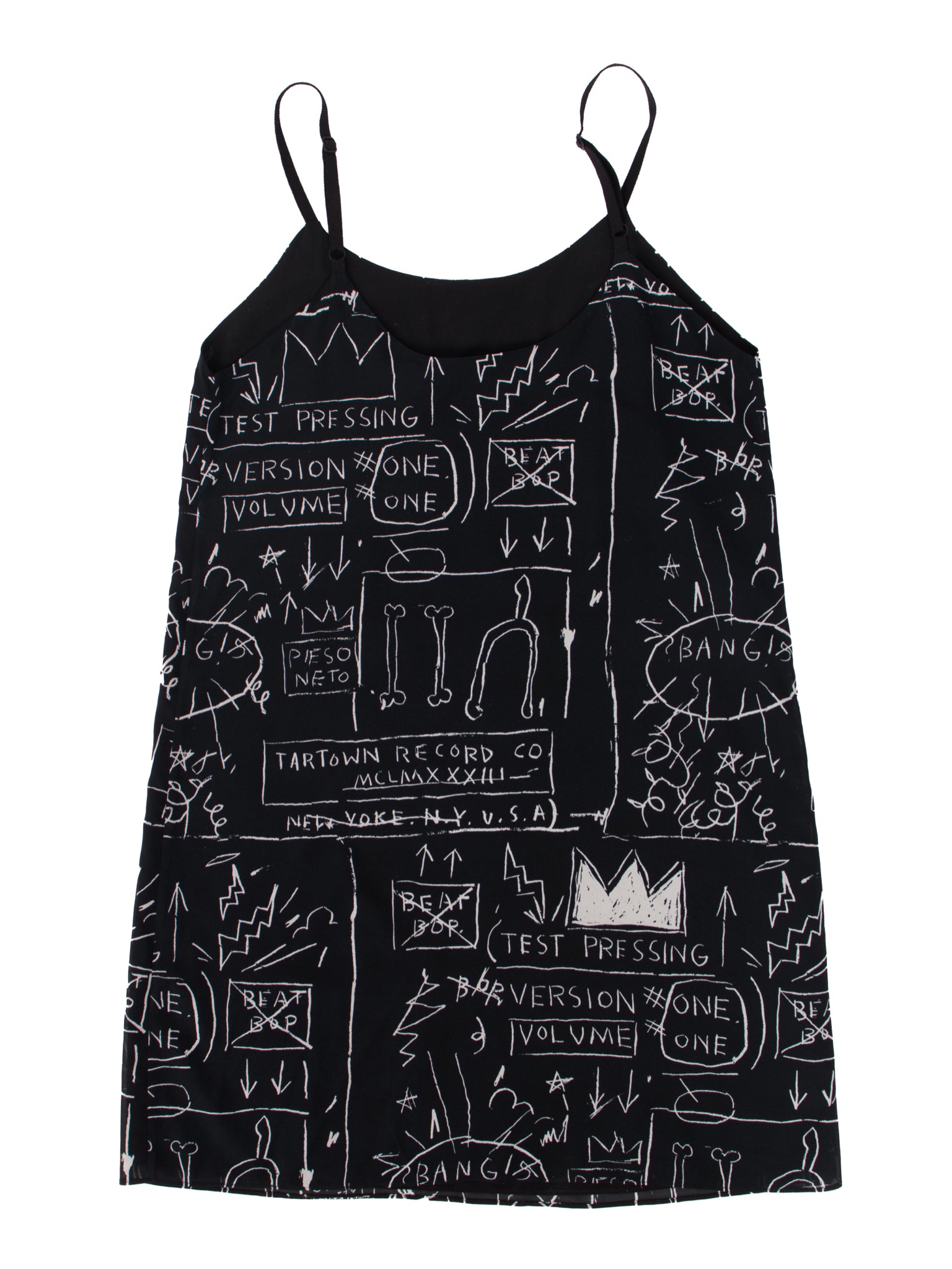 Alice + Olivia x Basquiat Silk Slip Dress