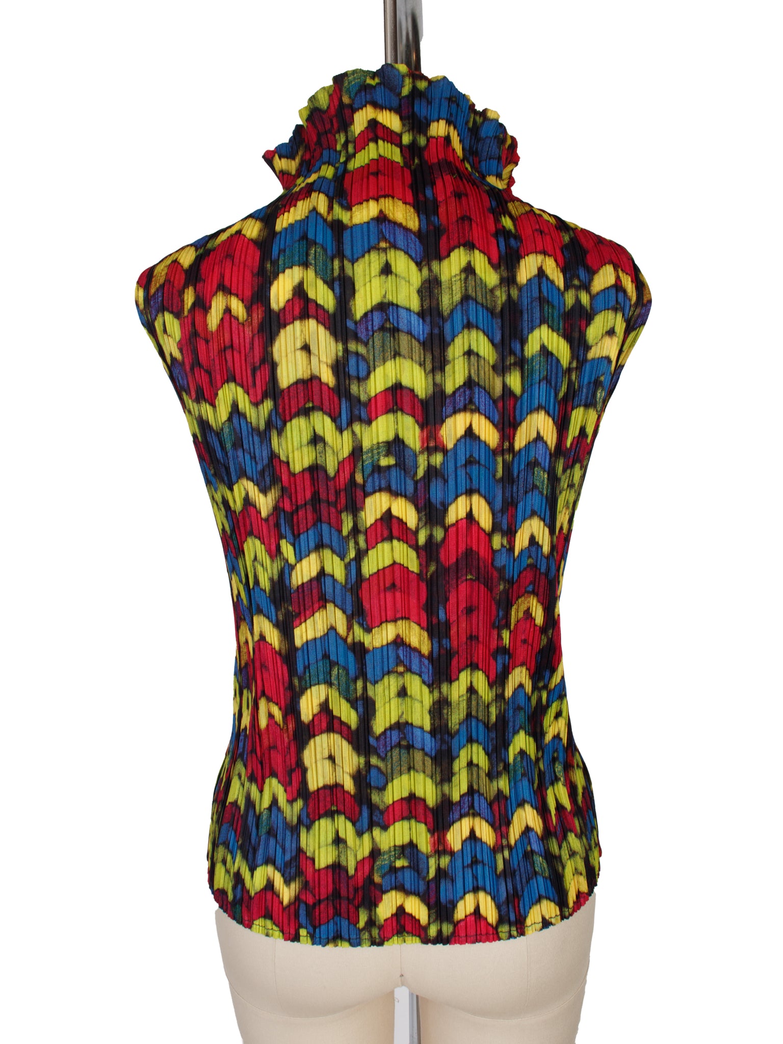 2001 Pleats Please Abstract Print Vest