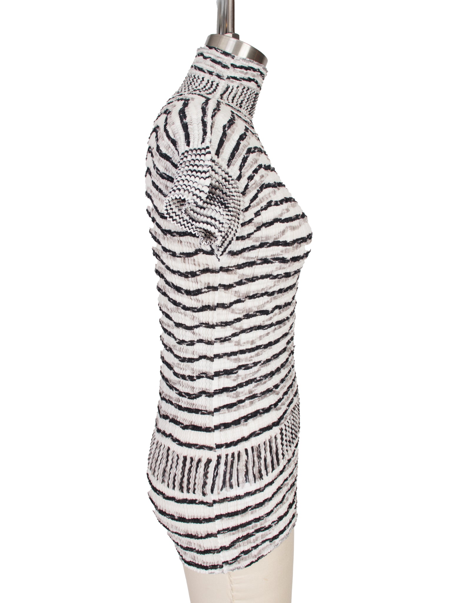2008 Issey Miyake Paint Stripe Plisse Top