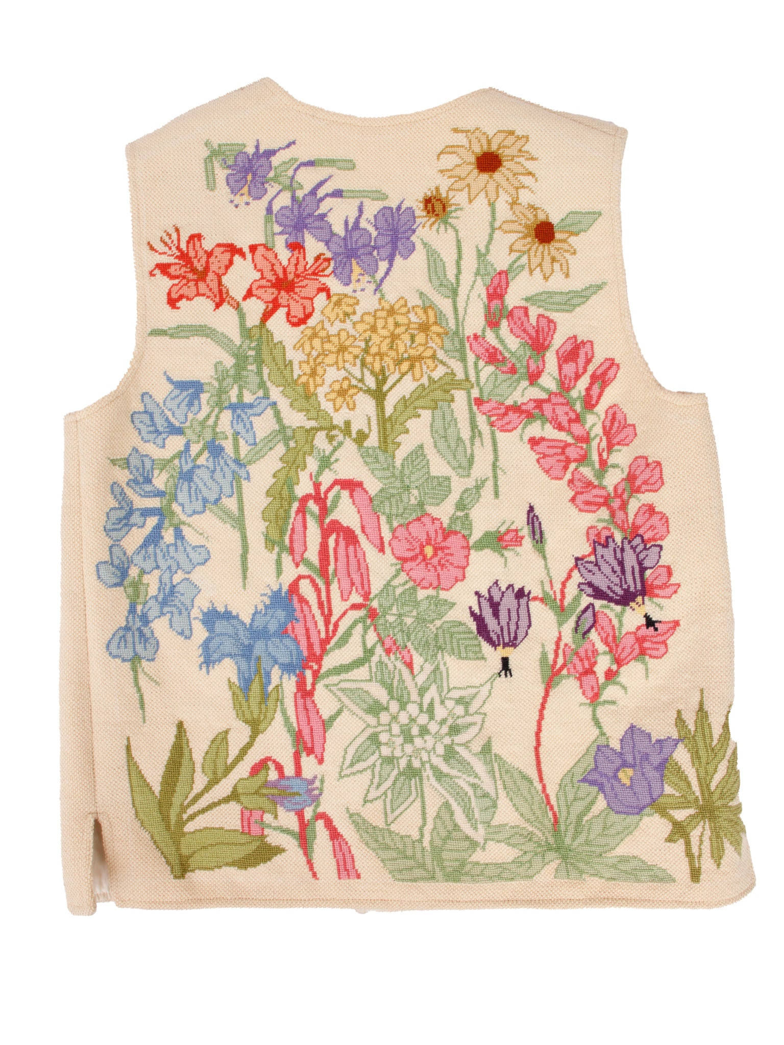 1970s Floral Needlepoint Vest