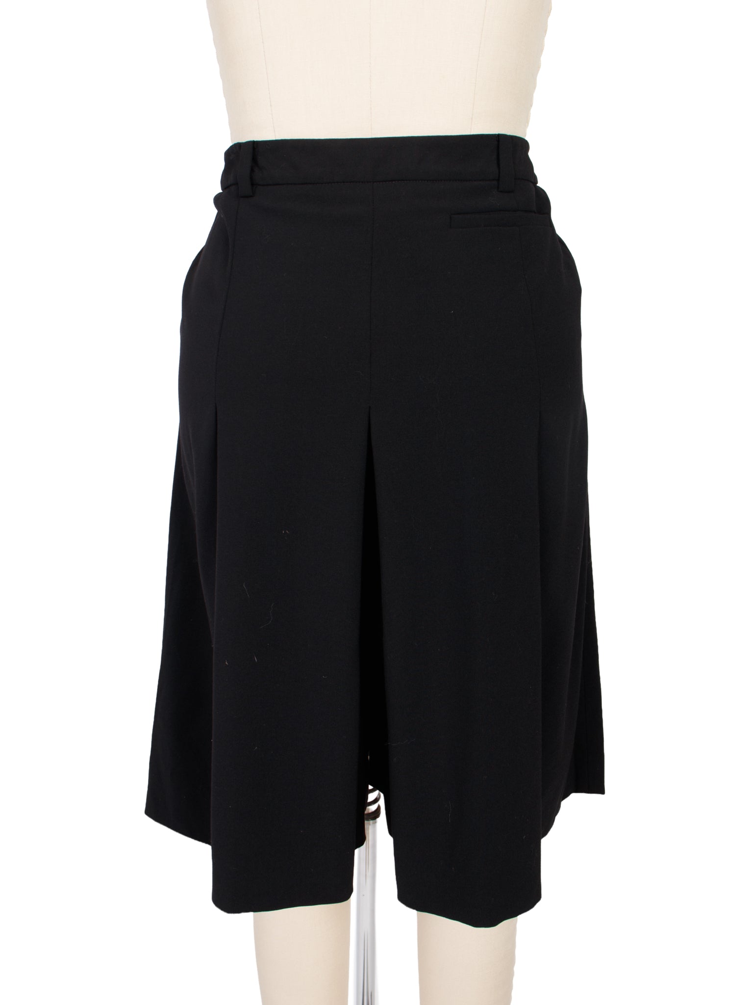 Prada Stretch Gabardine Pleated Shorts
