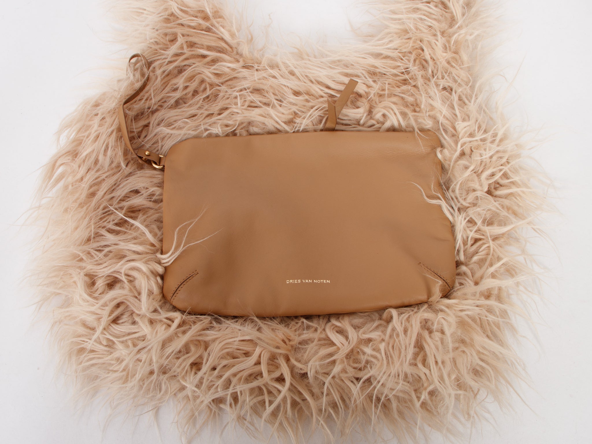 Dries Van Noten Faux Fur Tote Bag