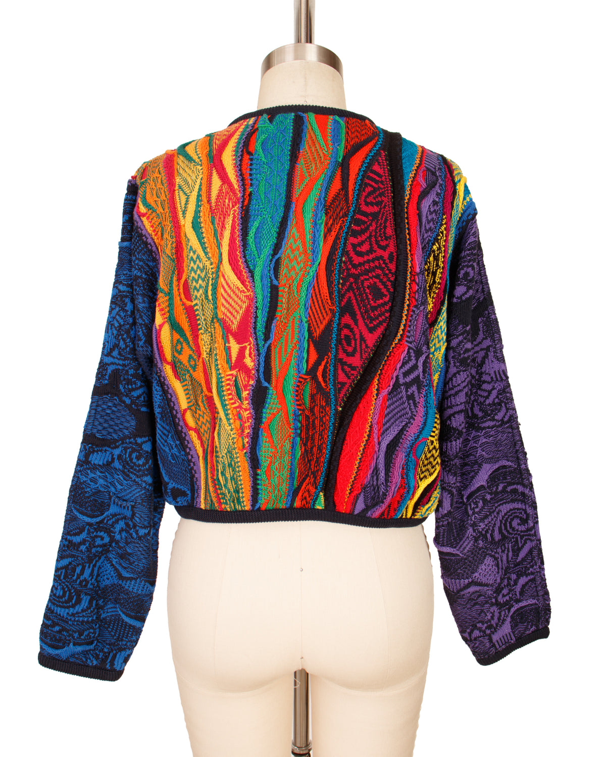 Coogi 3D Knit Cropped Cardigan
