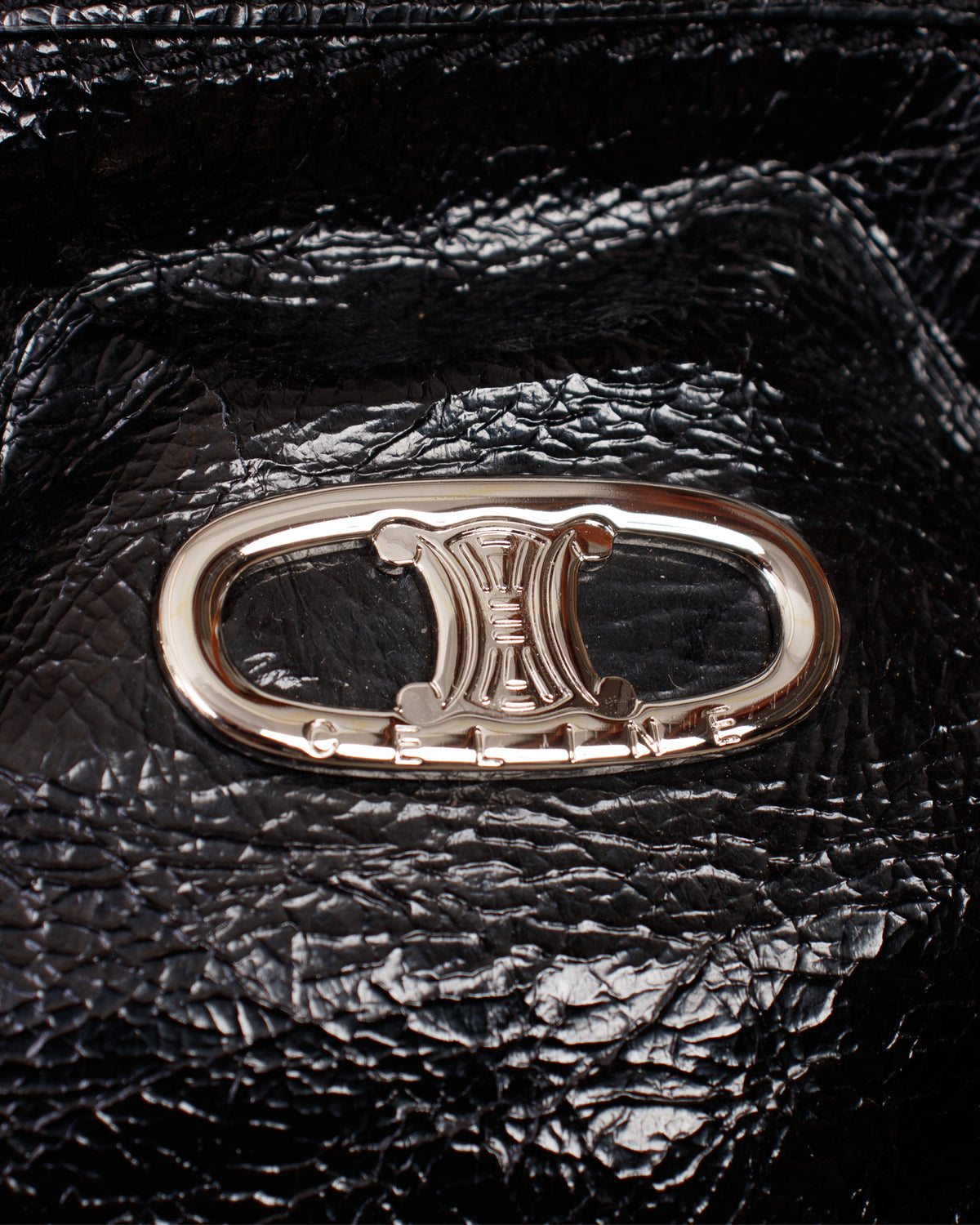 2008 Celine Crinkle Patent Leather Bowler Bag*