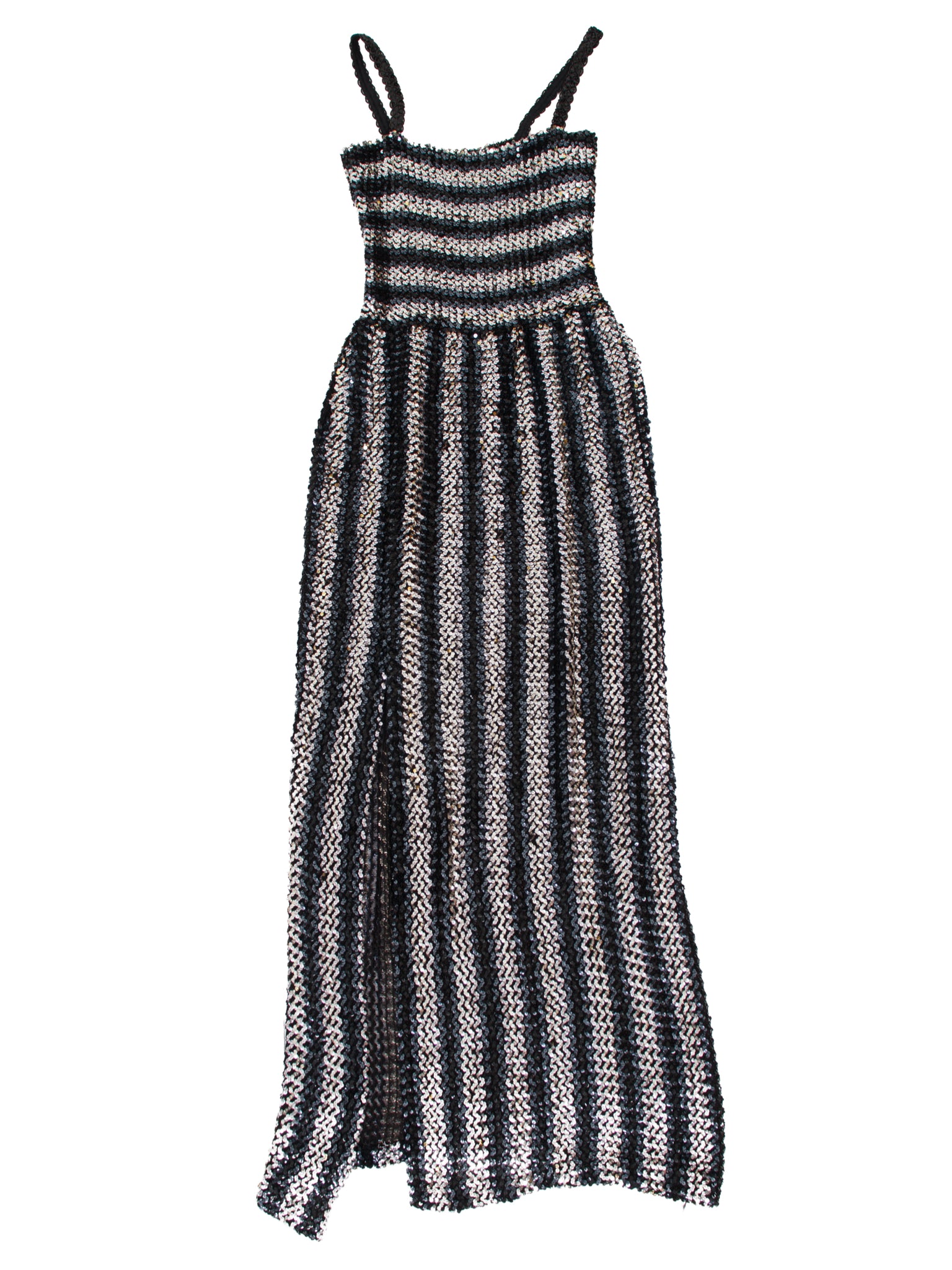 1970s Courreges Sequin Knit Gown
