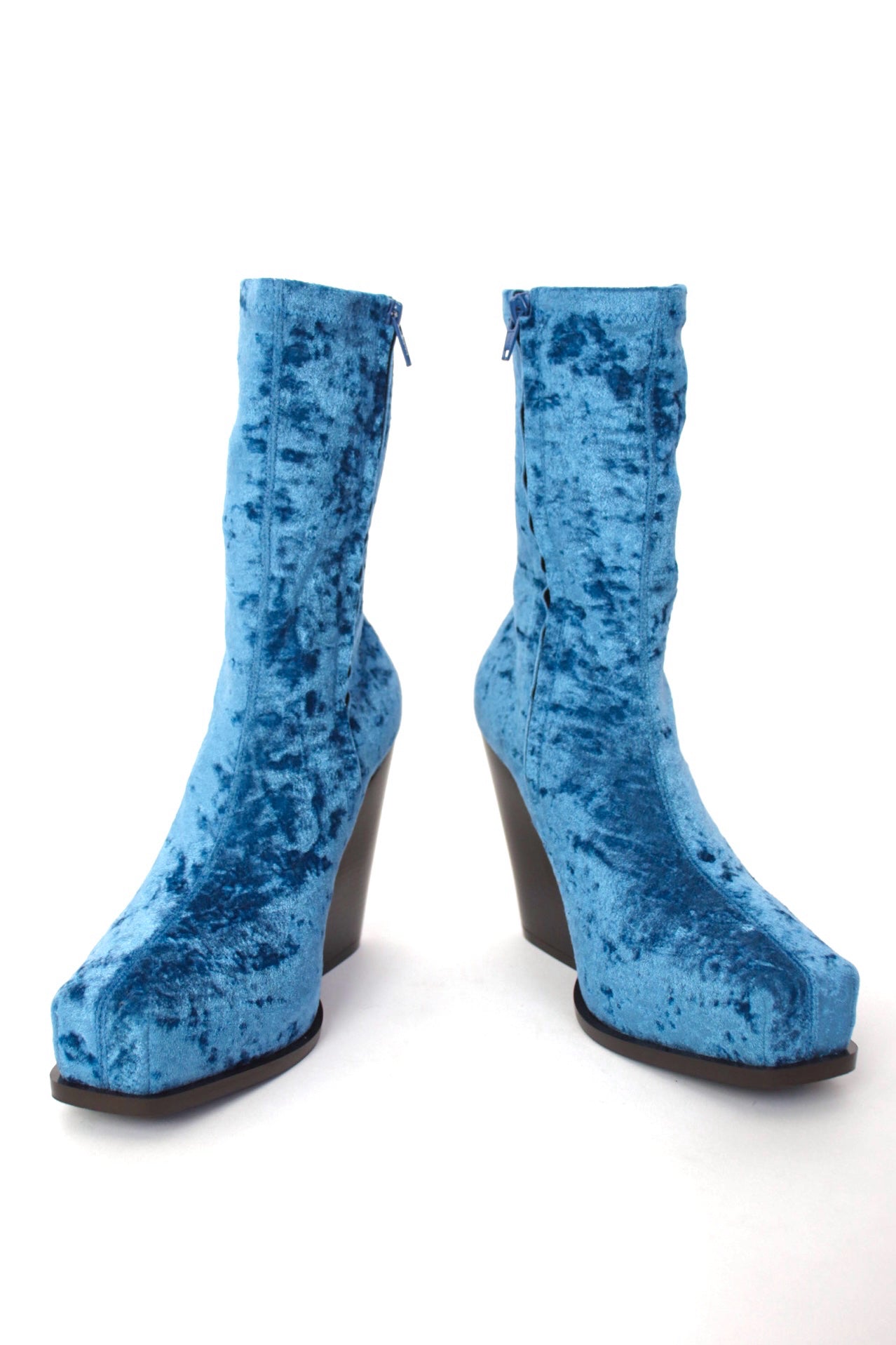 Stella McCartney Cowboy Crushed Velvet Boots (Final Sale)
