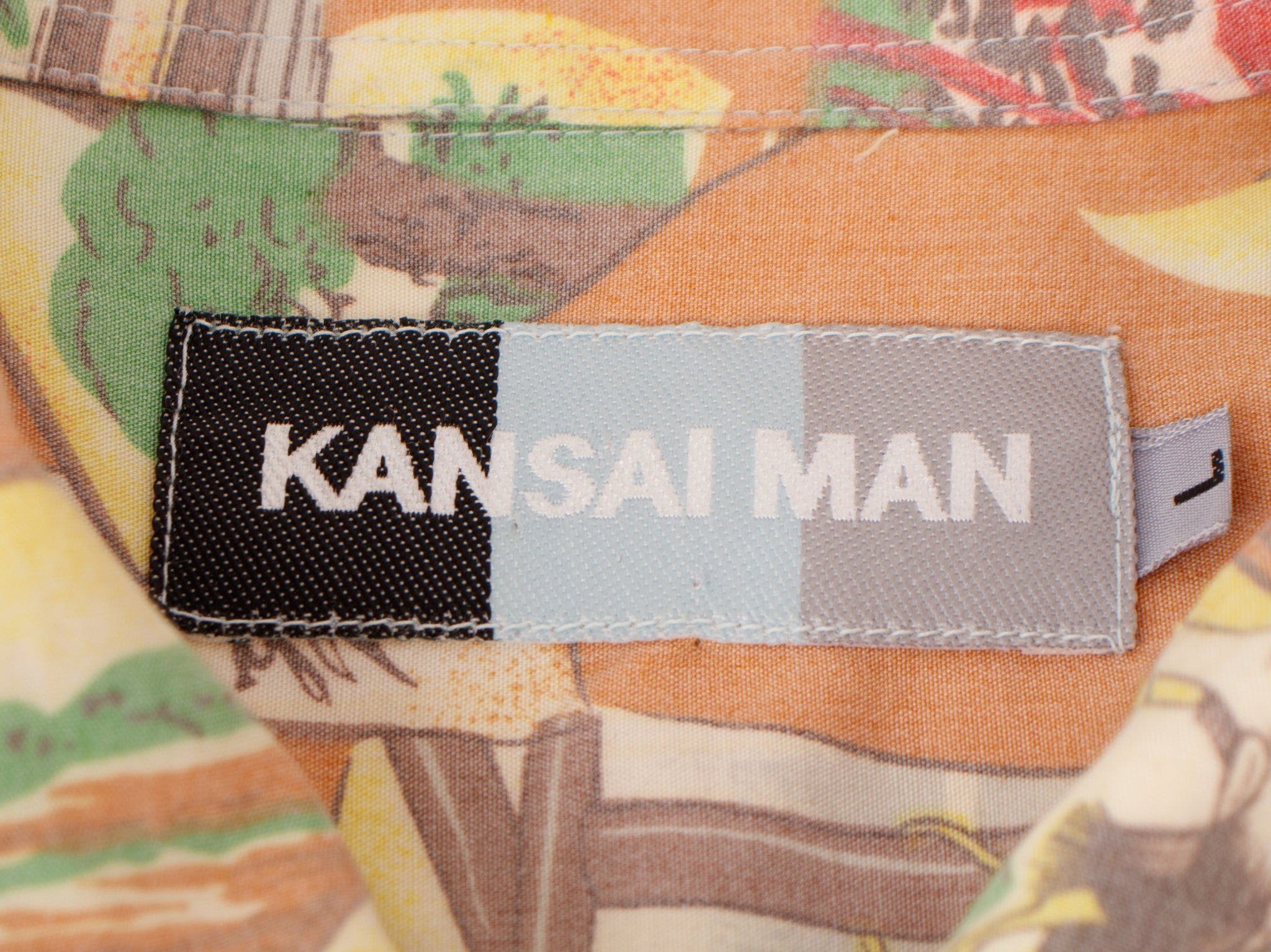 Kansai Man Novelty Print Short Sleeve Shirt