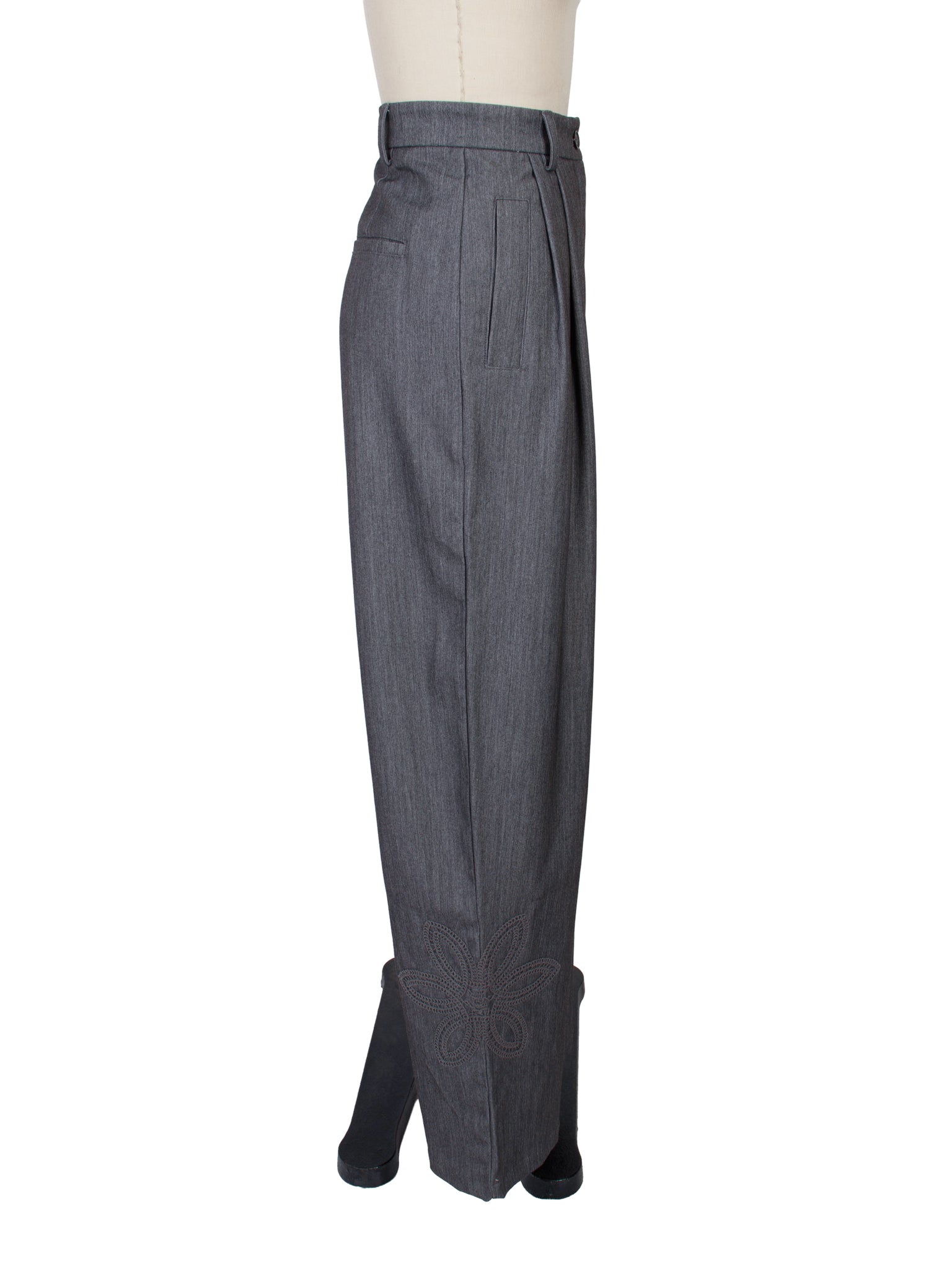 Desigual Floral Embroidered Trousers
