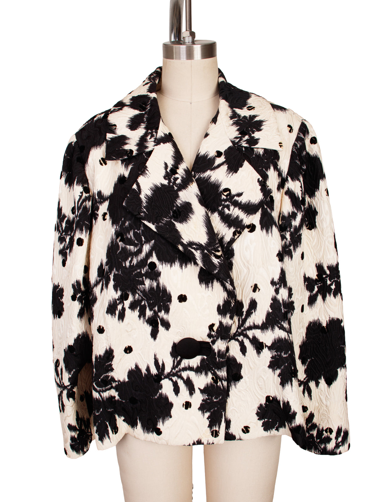 Bill Blass Printed Jacquard Boxy Jacket