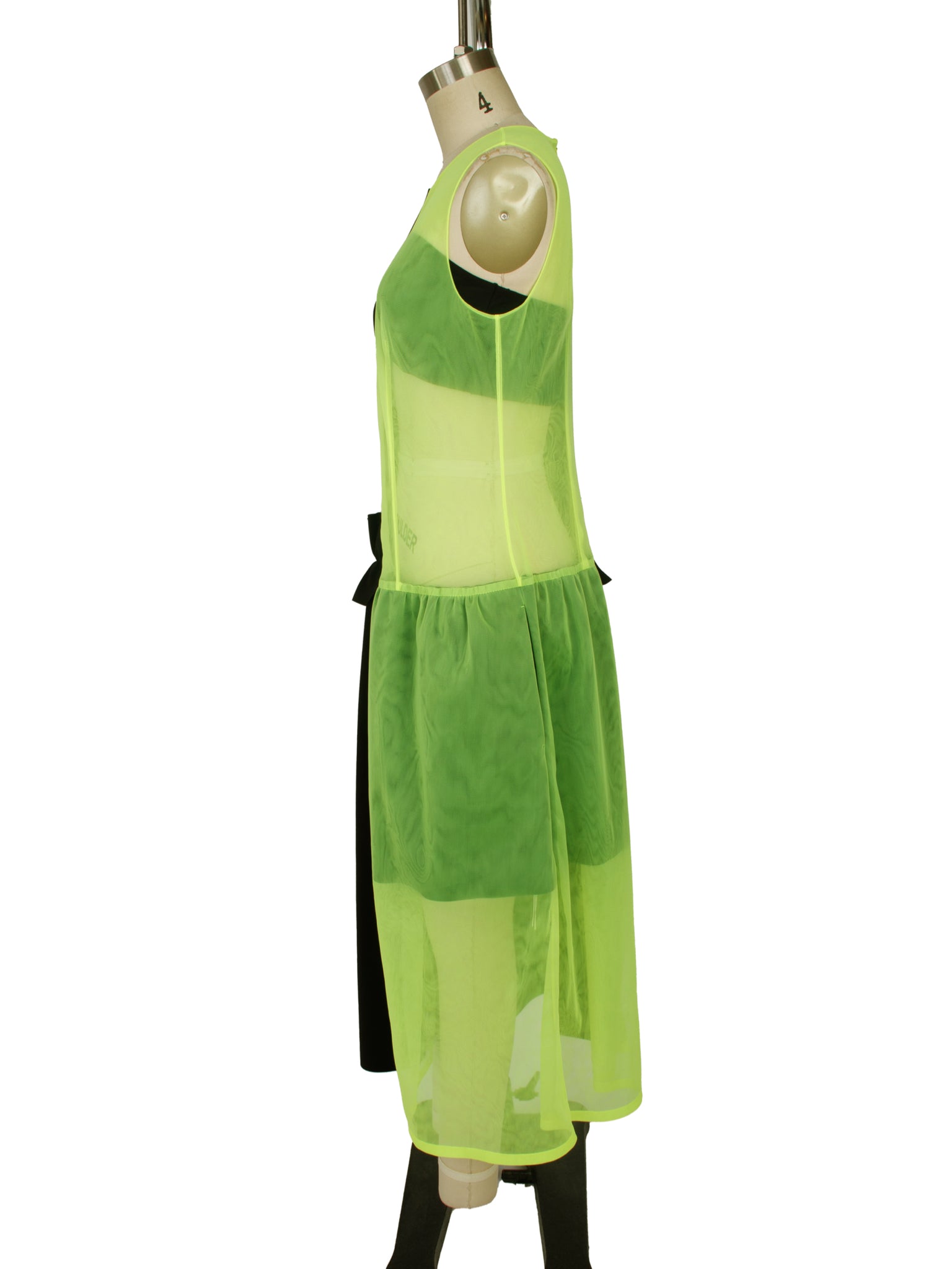 Paskal Neon Tulle & Neoprene Color Block Dress