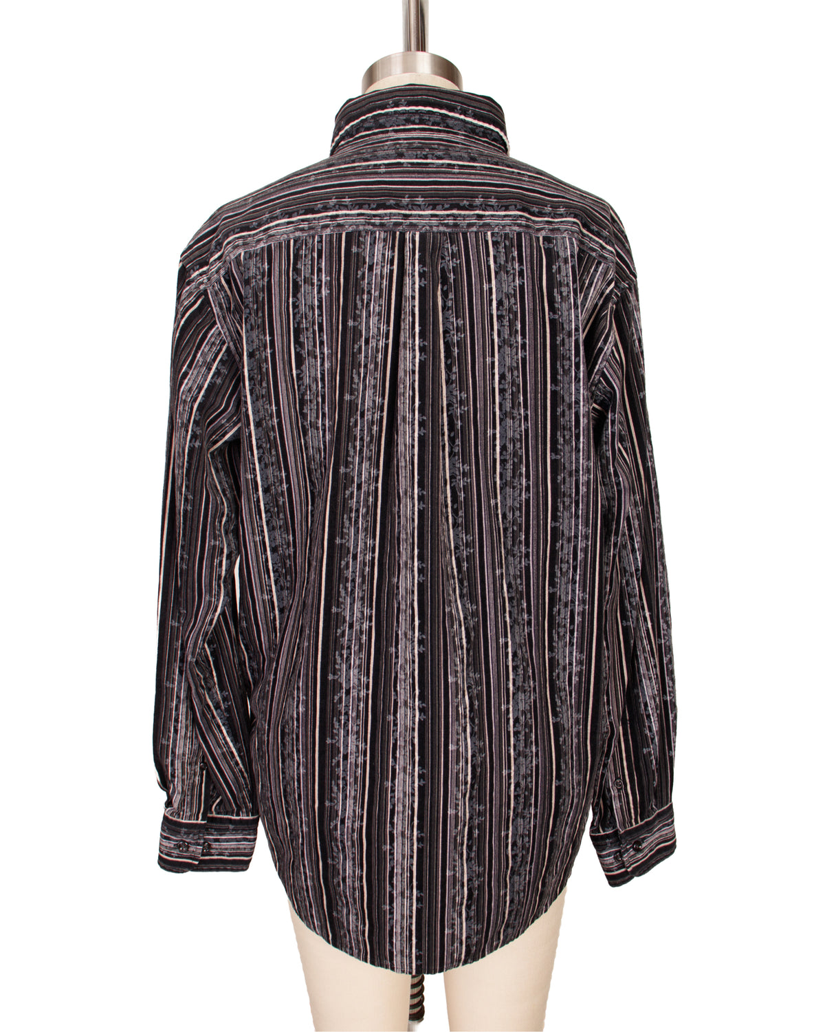 Kansai Floral Striped Corduroy Button Up