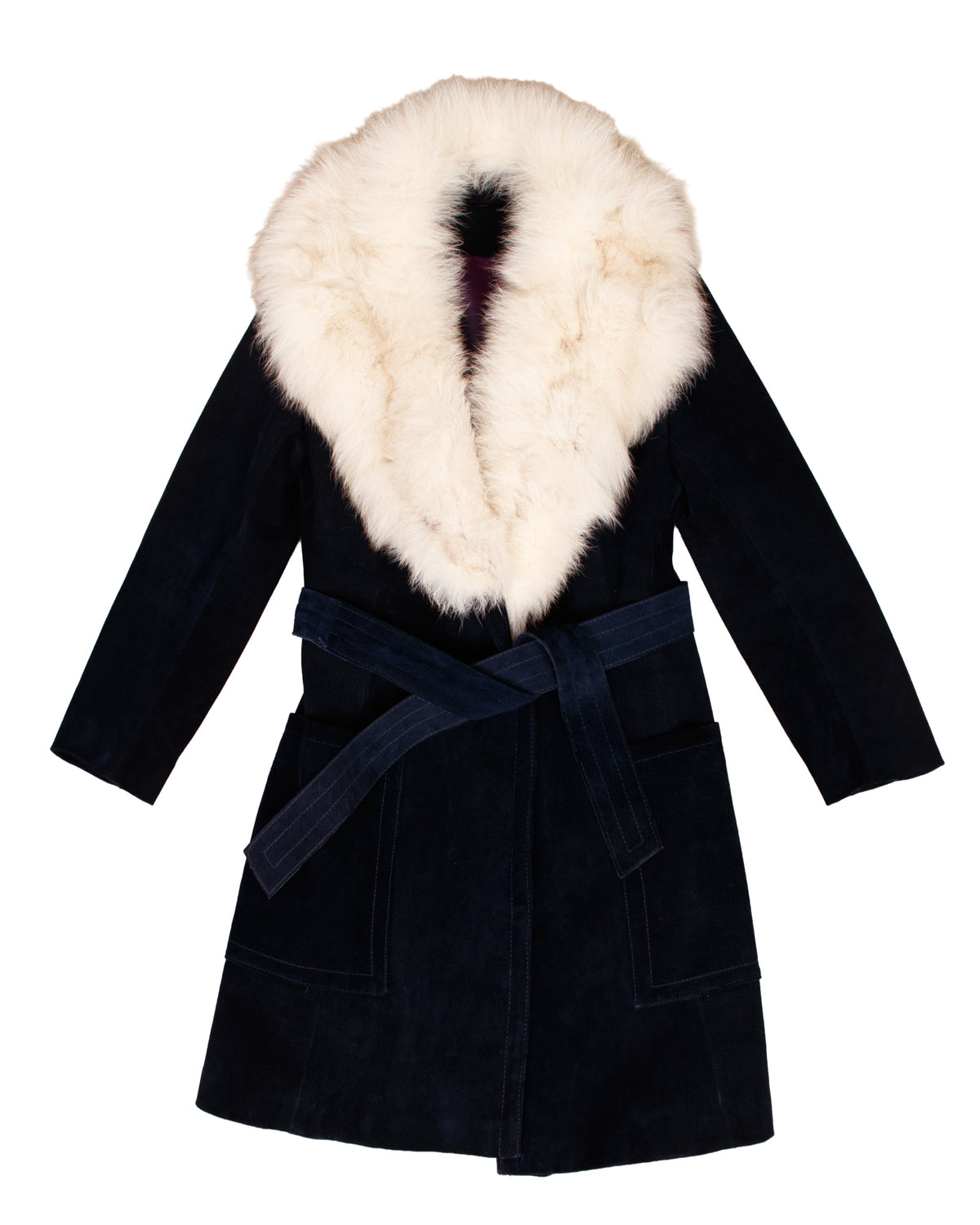 Coyote Fur & Suede Penny Lane Coat