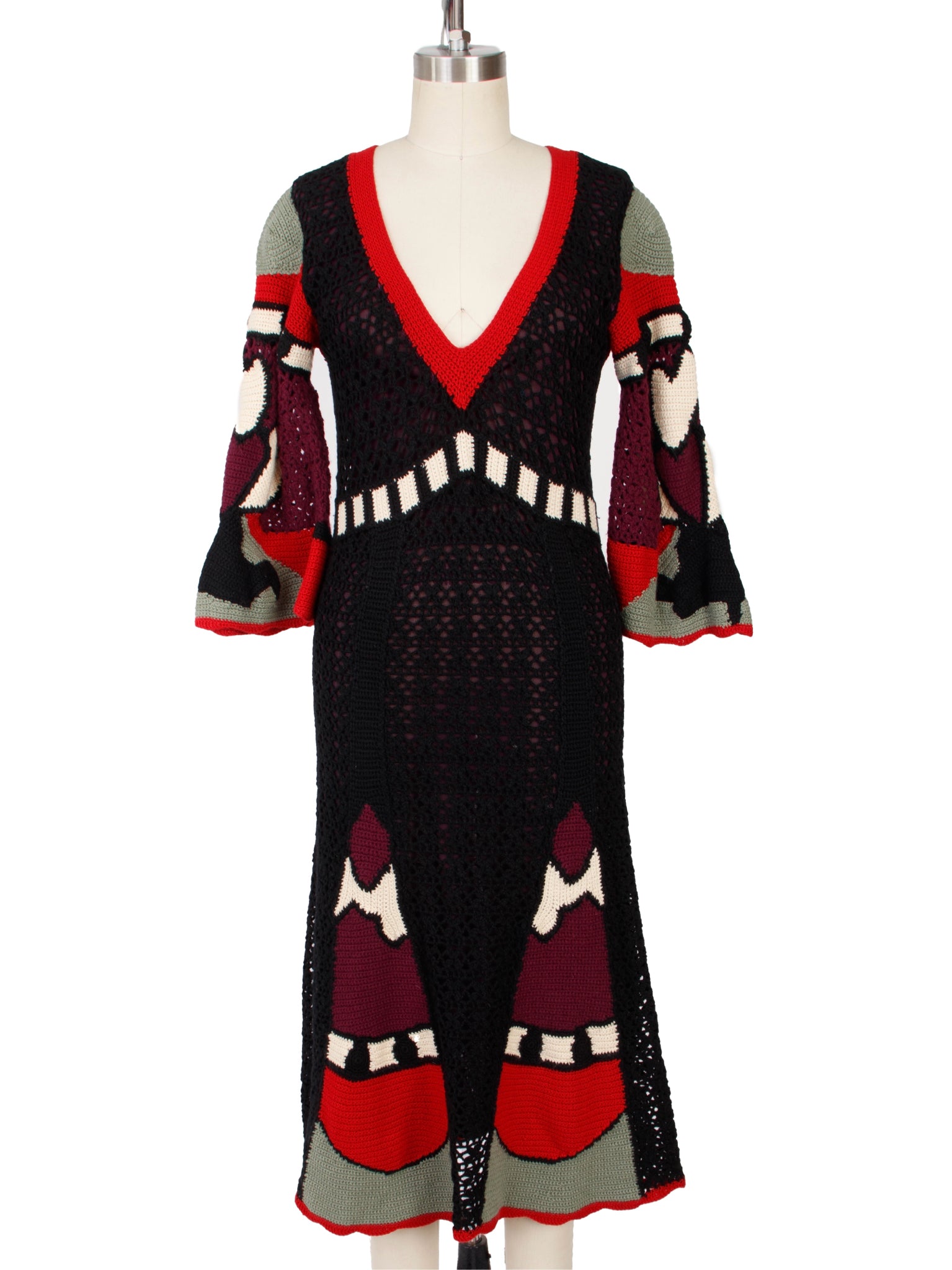 Temperley London Cashmere & Silk Crochet Dress