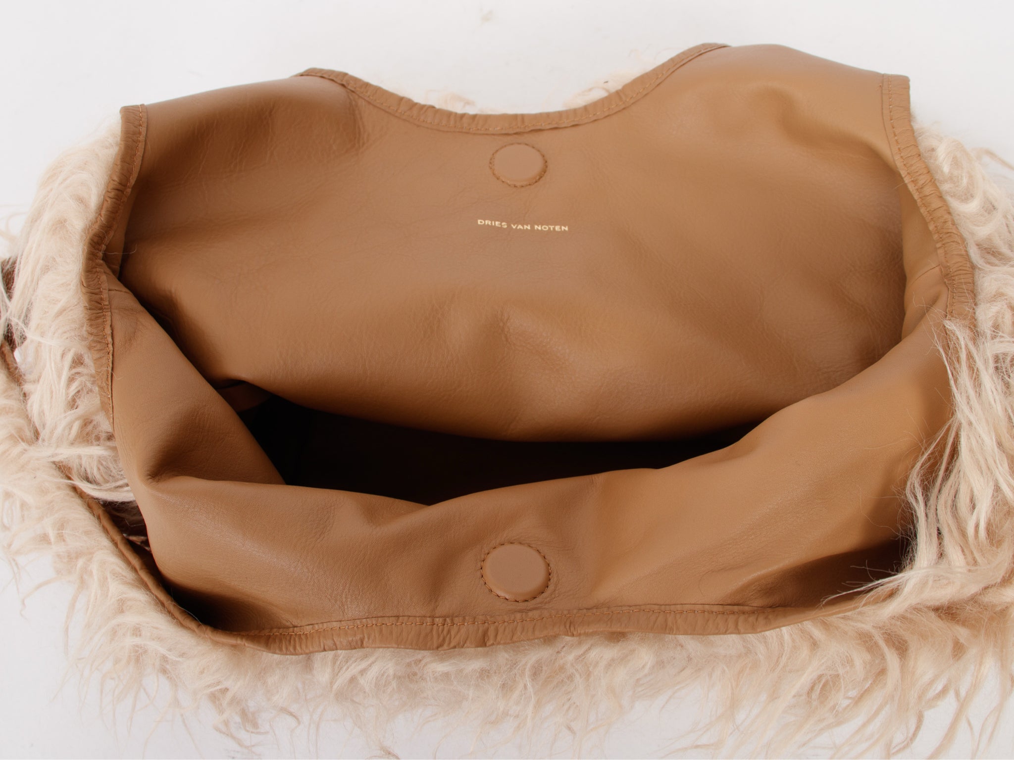 Dries Van Noten Faux Fur Tote Bag