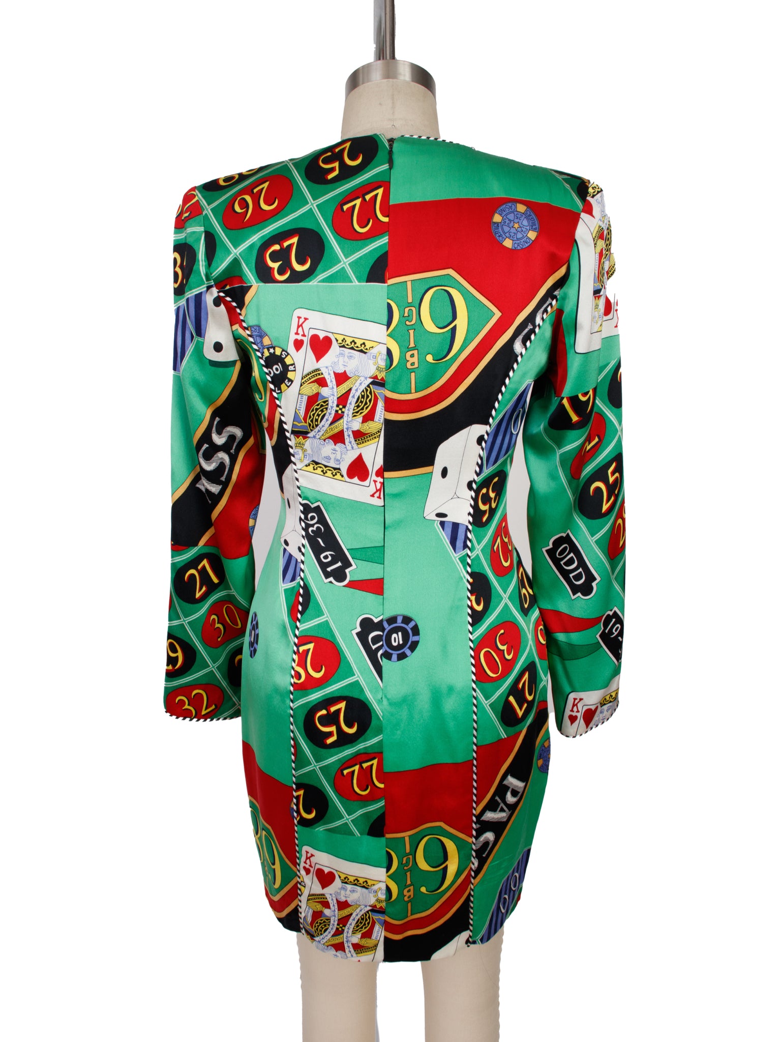Nicole Miller Silk Poker Print Dress
