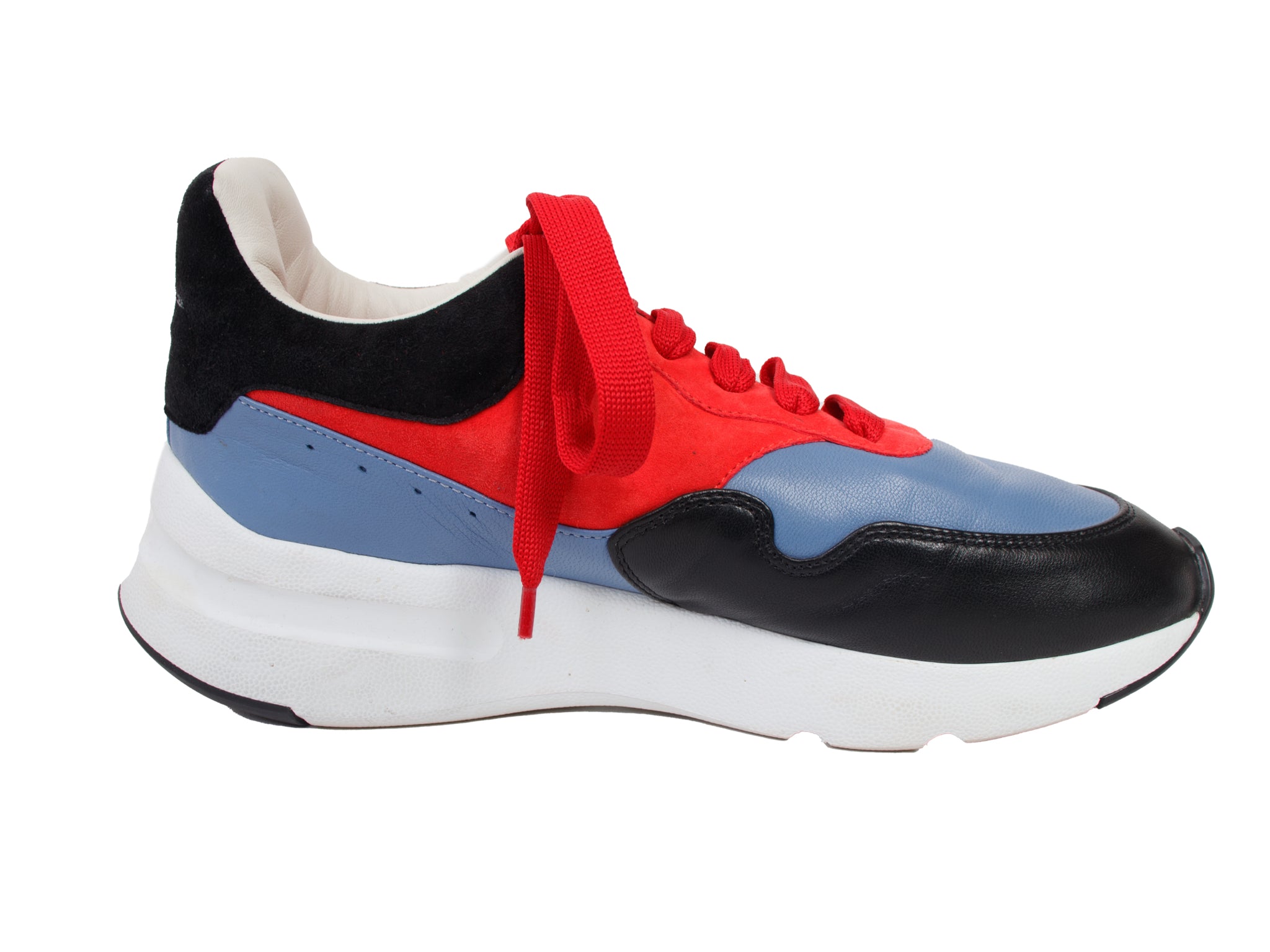 Alexander McQueen Leather Color-Block Sneakers
