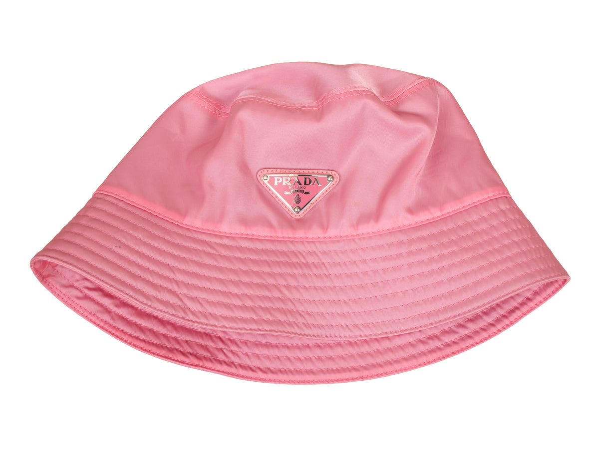 Prada Triangle Logo Bucket Hat