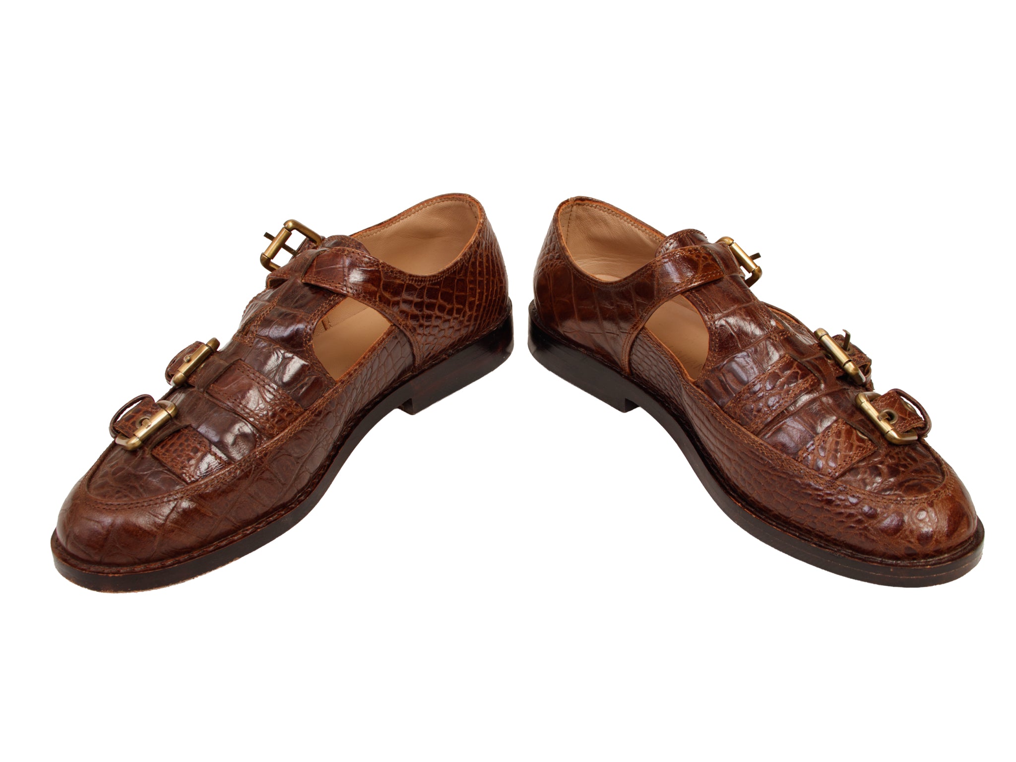 Caron Callahan Celina Croc Embossed Oxfords