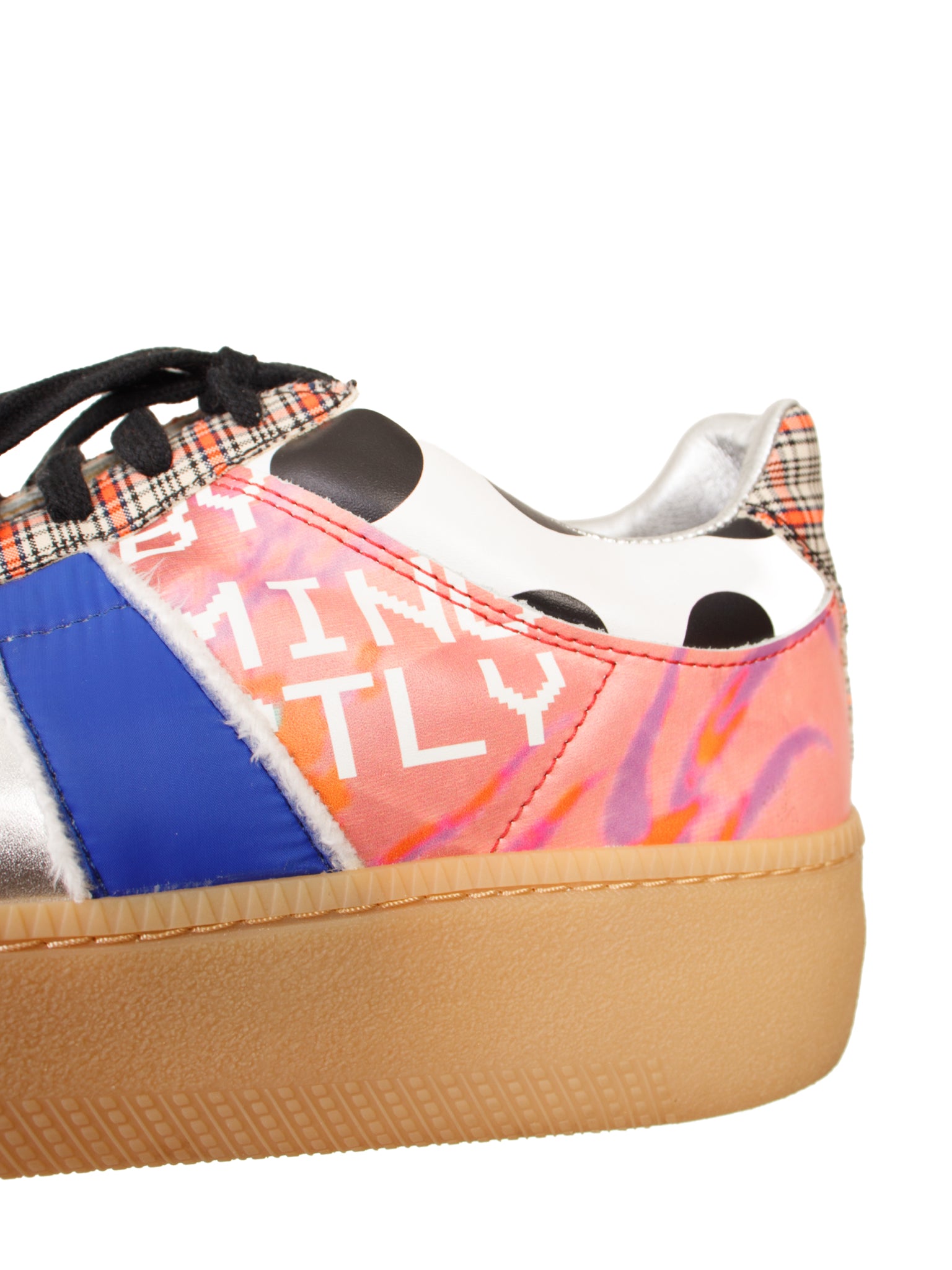 Maison Margiela Leather Mix Print Platform Sneakers
