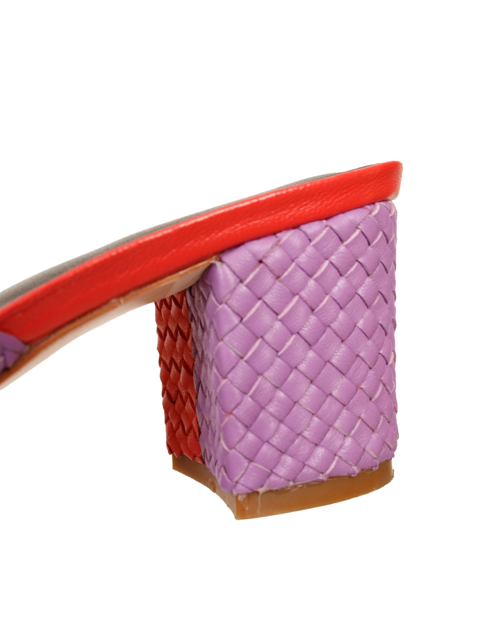 Charlotte Stone Lenu Colorblock Woven Leather Mules