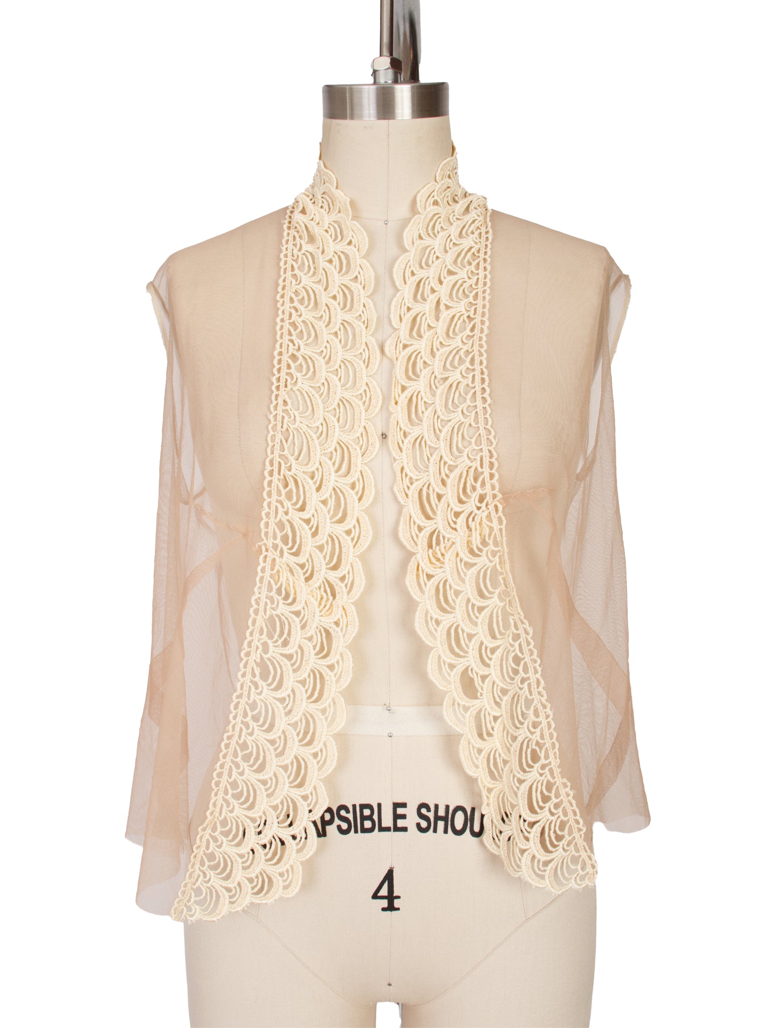 Akira Tulle & Guipure Lace Hooded Vest