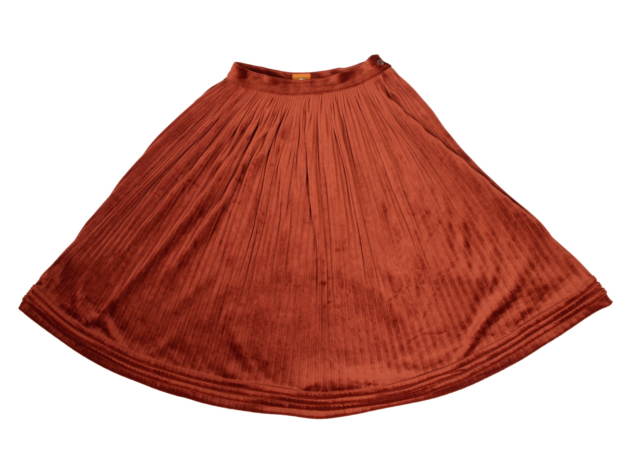 1980s Kenzo Velour Pleated Skirt Set