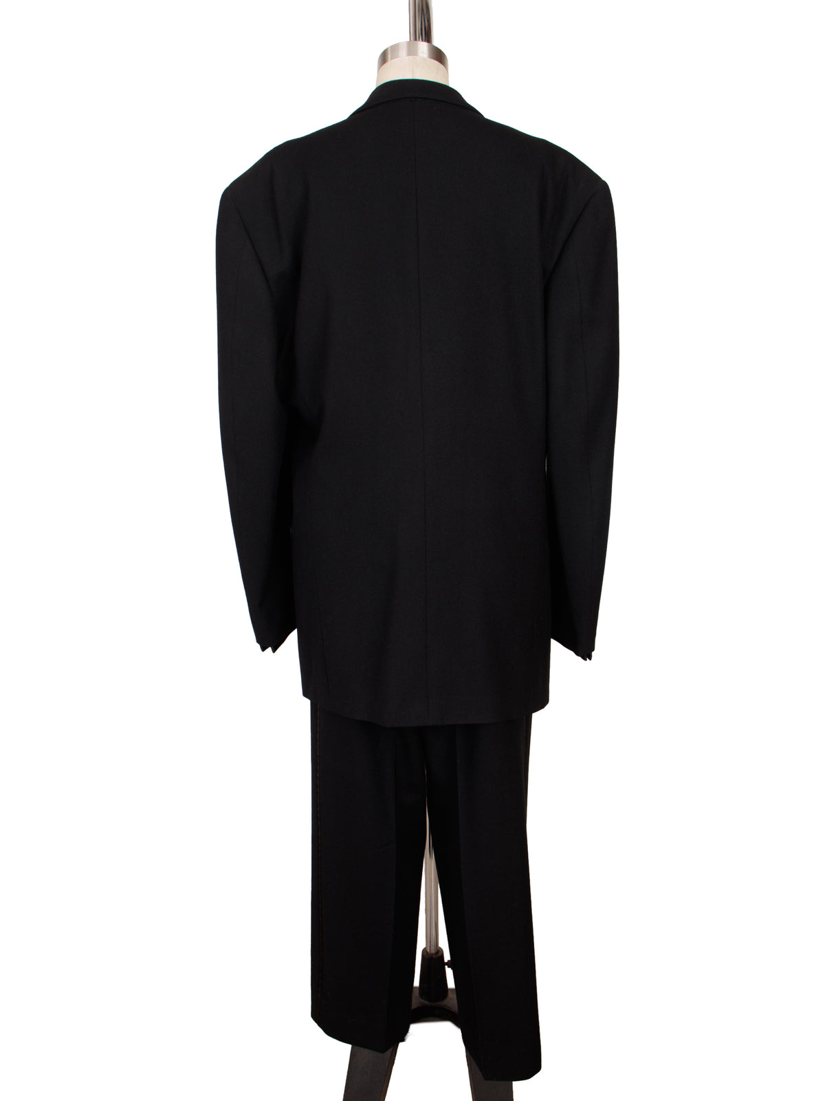 1980s Gianni Versace Wool Tuxedo Stripe Pant Suit