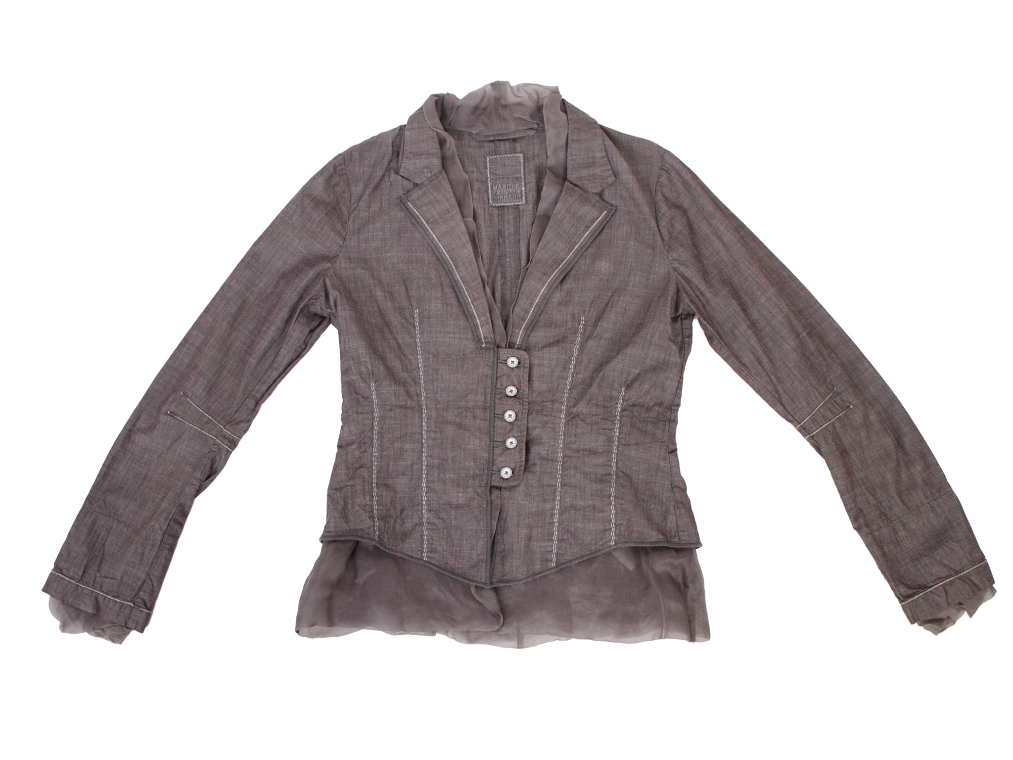 Marithe Francois Girbaud Organza Trim Jacket