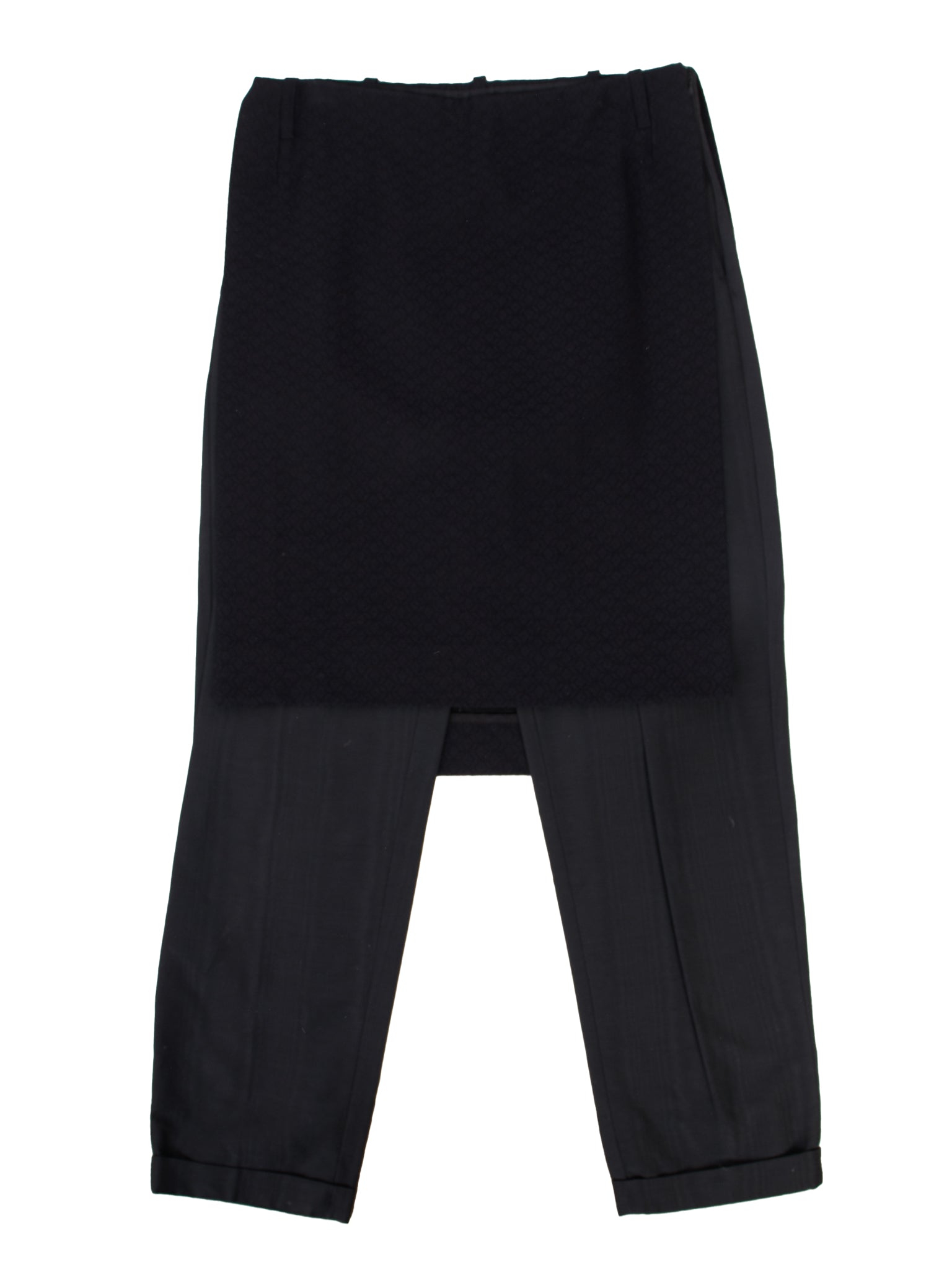 Dries Van Noten Moire & Jacquard Overlay Trousers