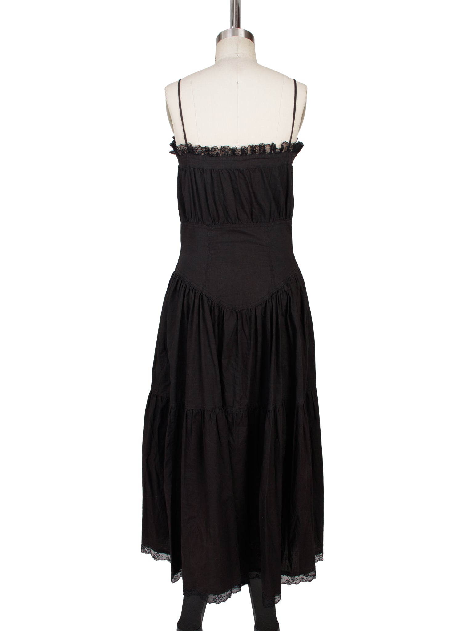1980s Betsey Johnson Punk Label Tiered Dress