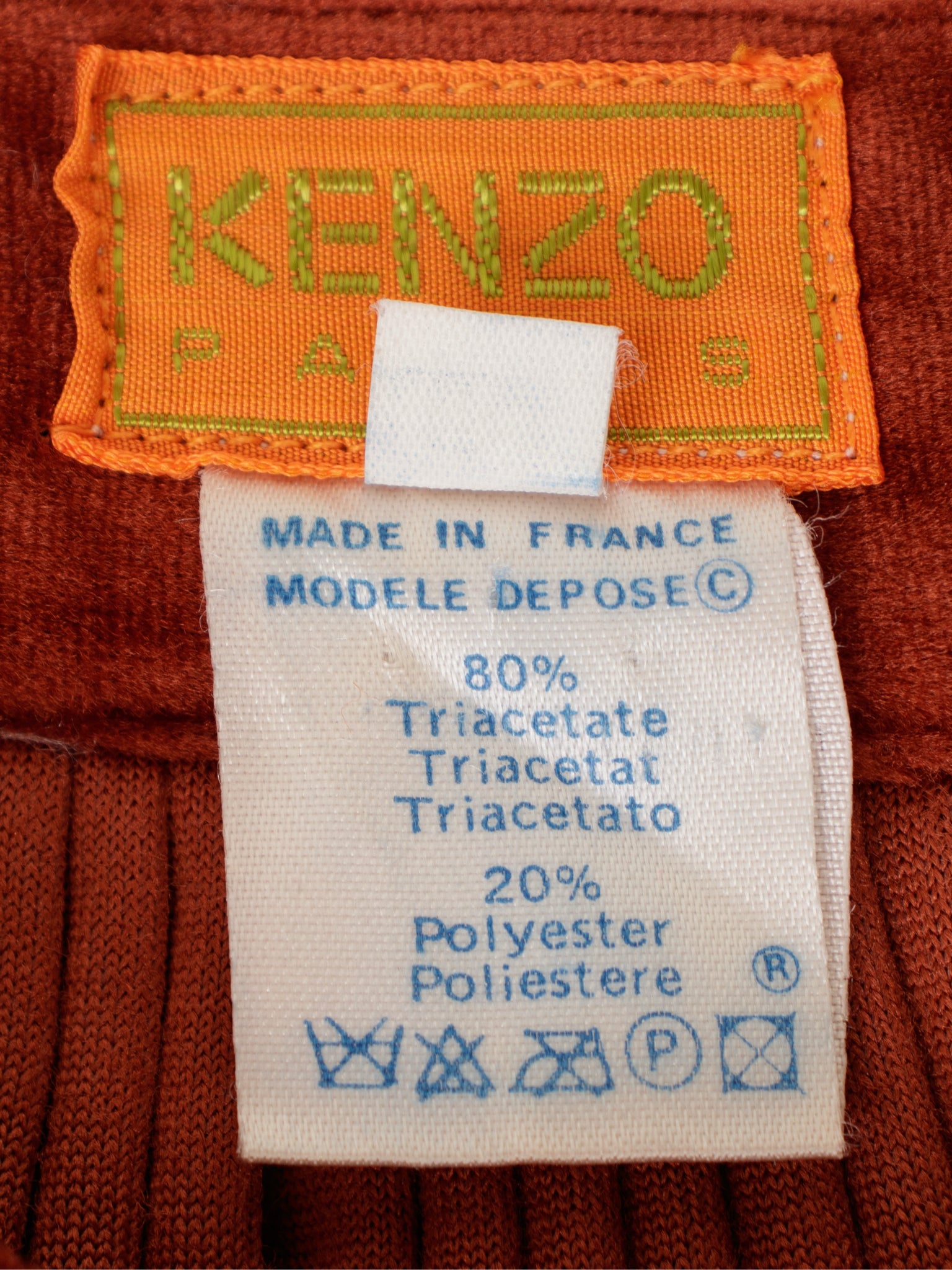 1980s Kenzo Velour Pleated Skirt Set