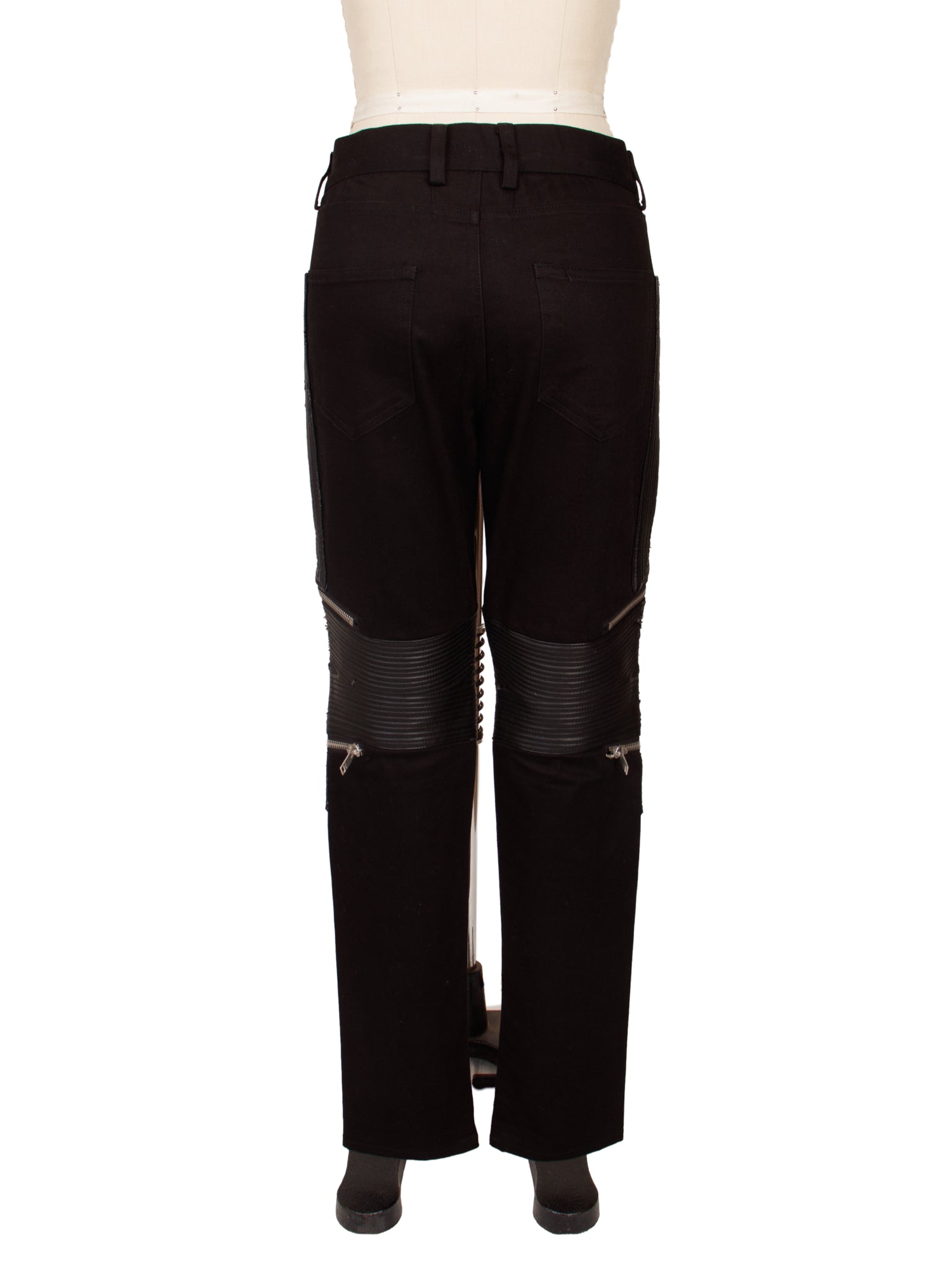 FW '13 Saint Laurent Hedi Slimane Denim Moto Zip Pants