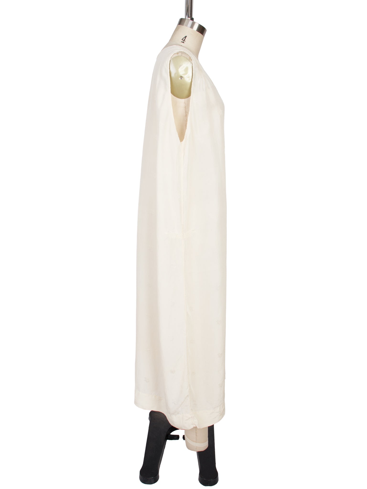 1930s Silk Floral Jacquard Nightgown