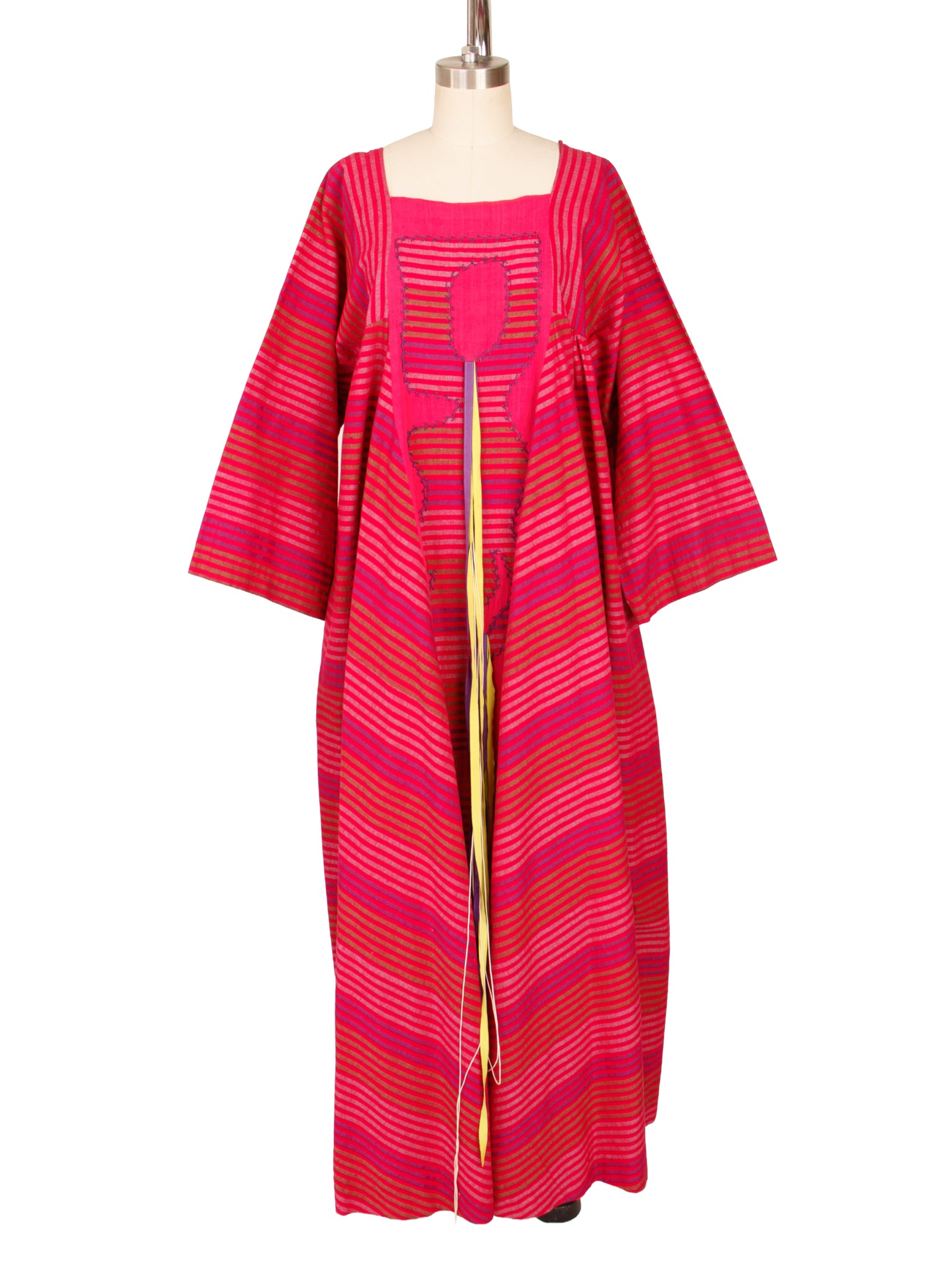 1960s Roberta Vercellino y Luis Striped Caftan