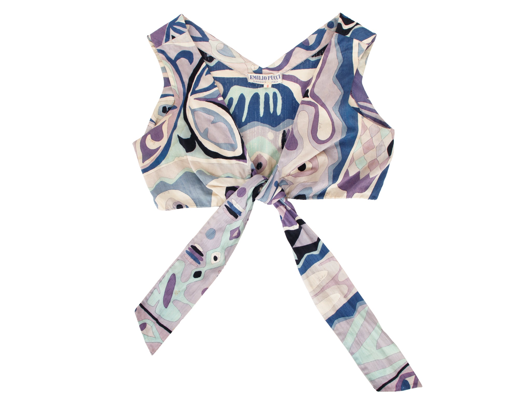 1970s Emilio Pucci Crop Tie Top