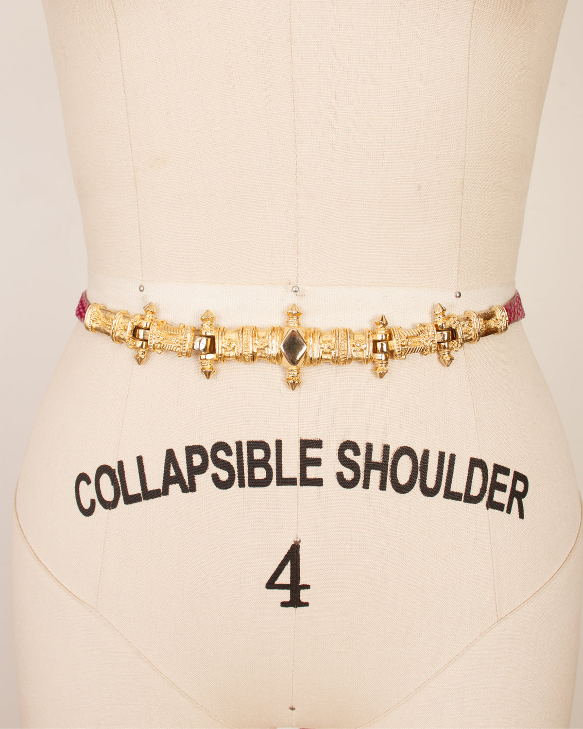 Judith Leiber Snakeskin Ornate Belt