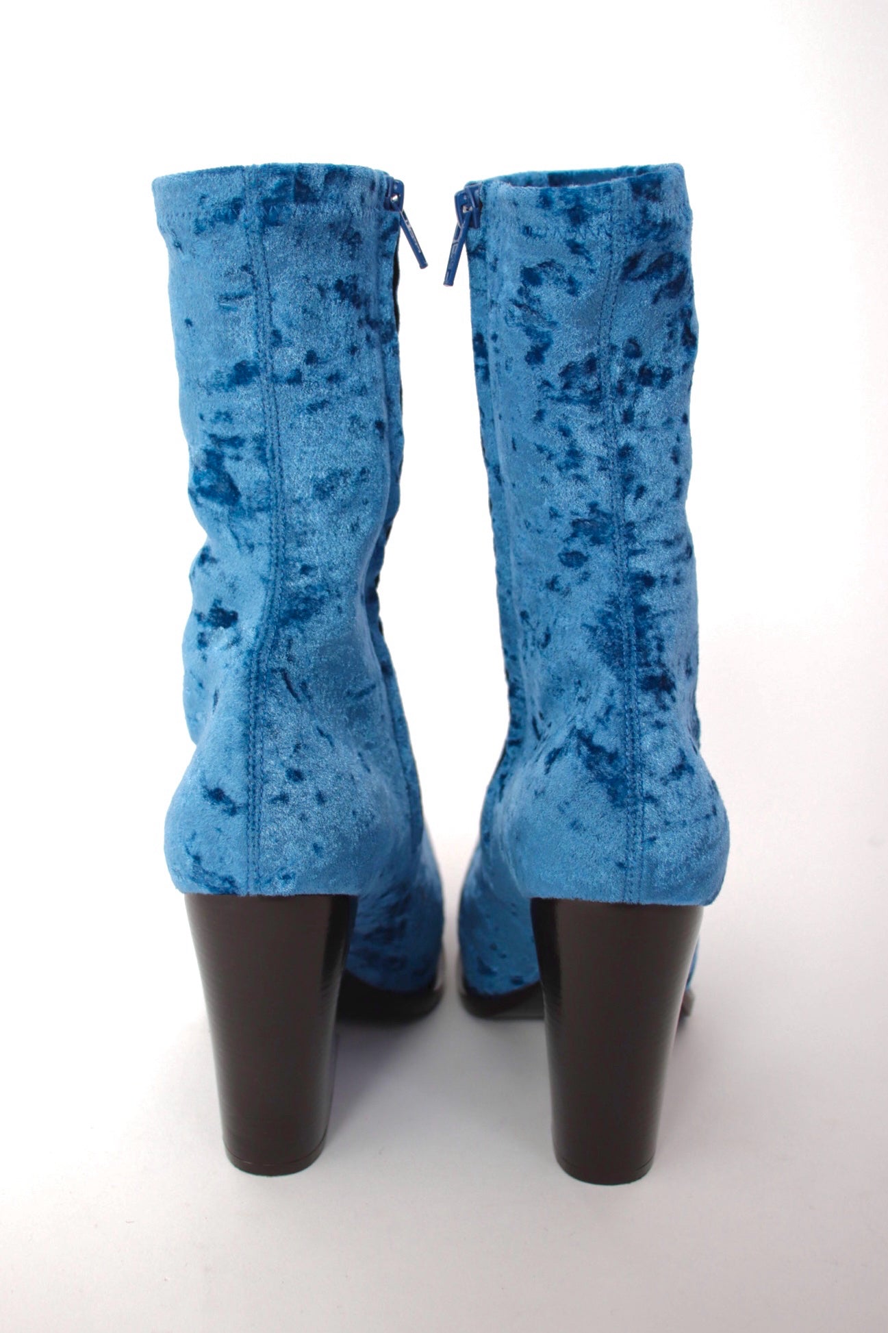 Stella McCartney Cowboy Crushed Velvet Boots (Final Sale)