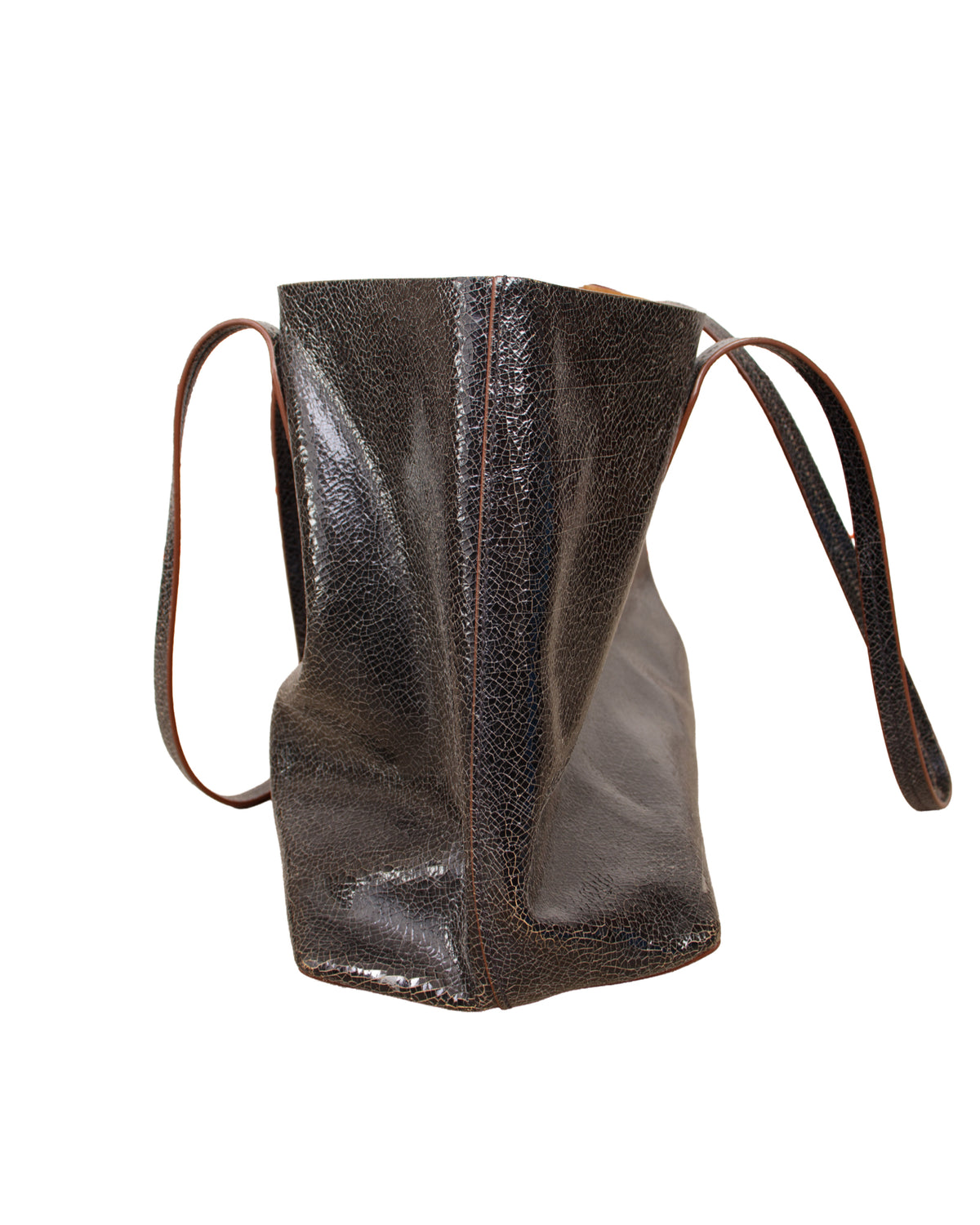 Miu Miu Cracked Leather Tote