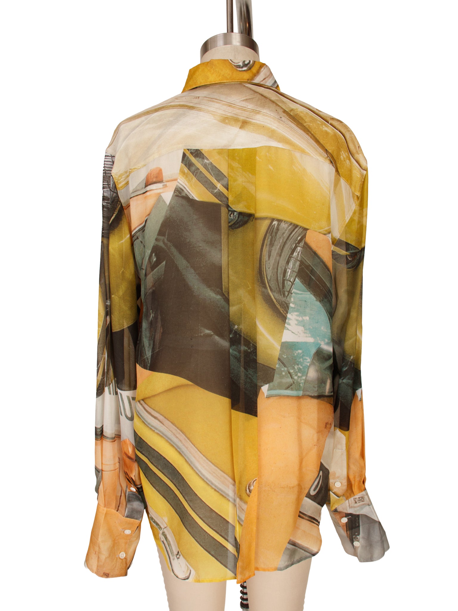 Helmut Lang Silk Taxi Print Shirt