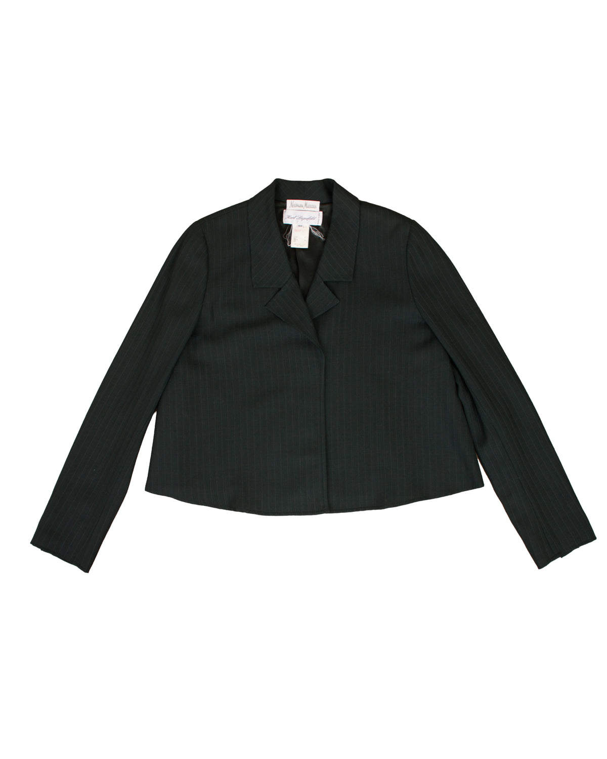 Karl Lagerfeld Wool Pinstripe Three-Piece Pantsuit