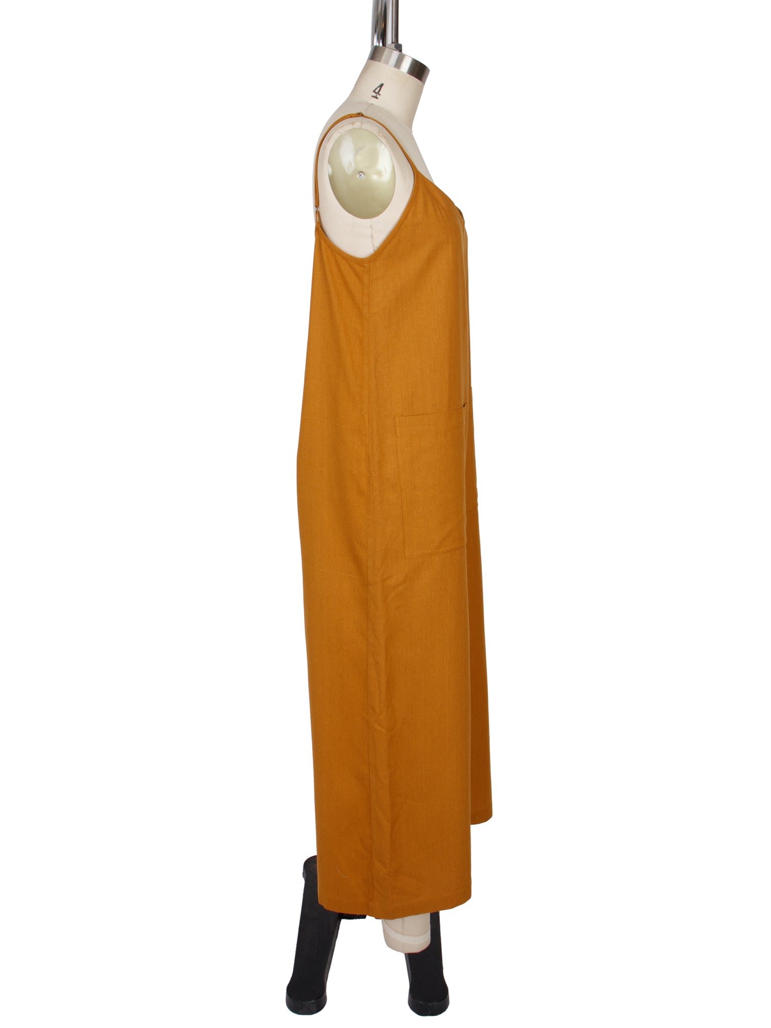 Ali Golden Raw Silk Wide Leg Jumpsuit