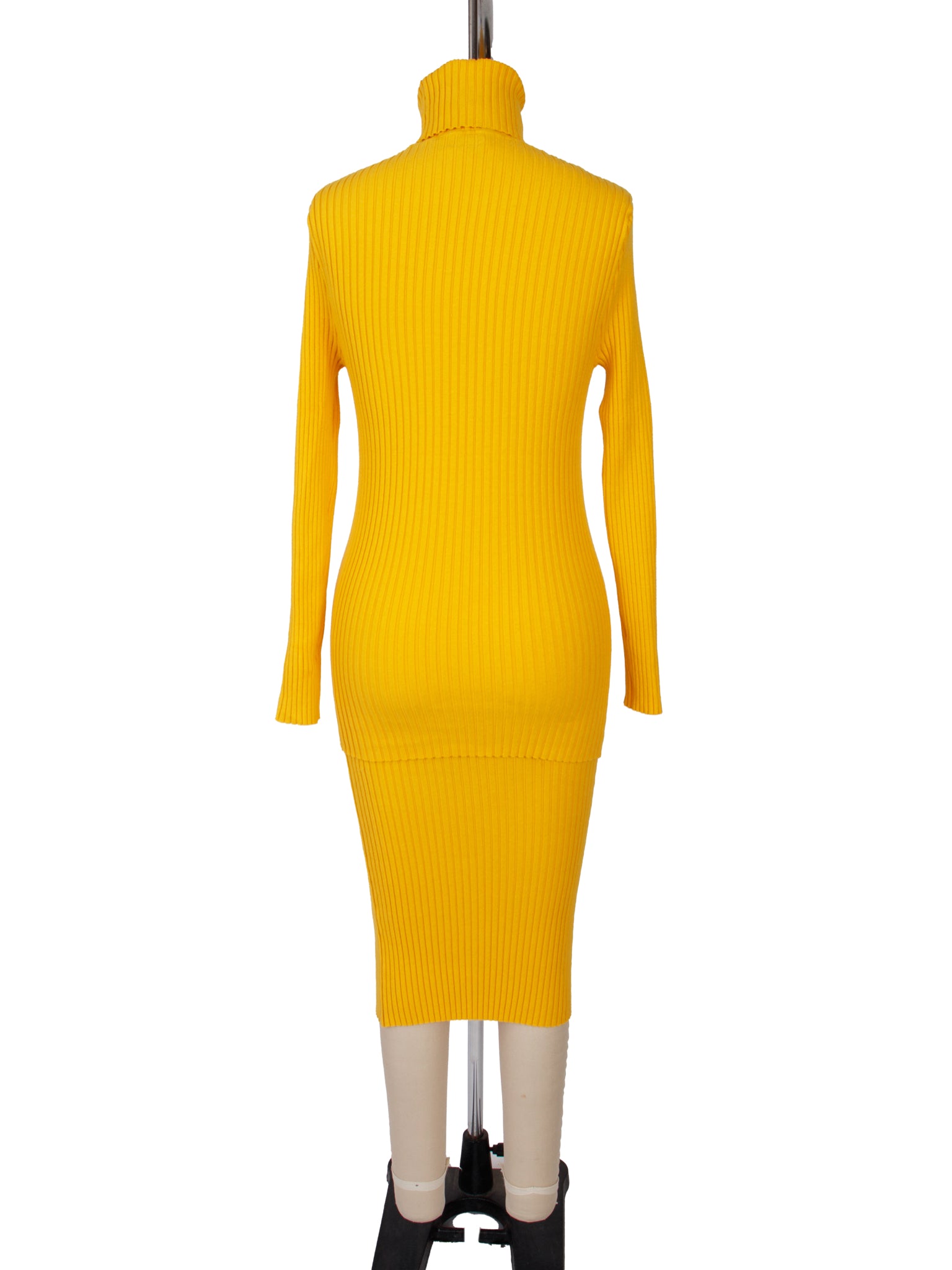 Giu Giu Rib Knit Turtleneck & Skirt Set
