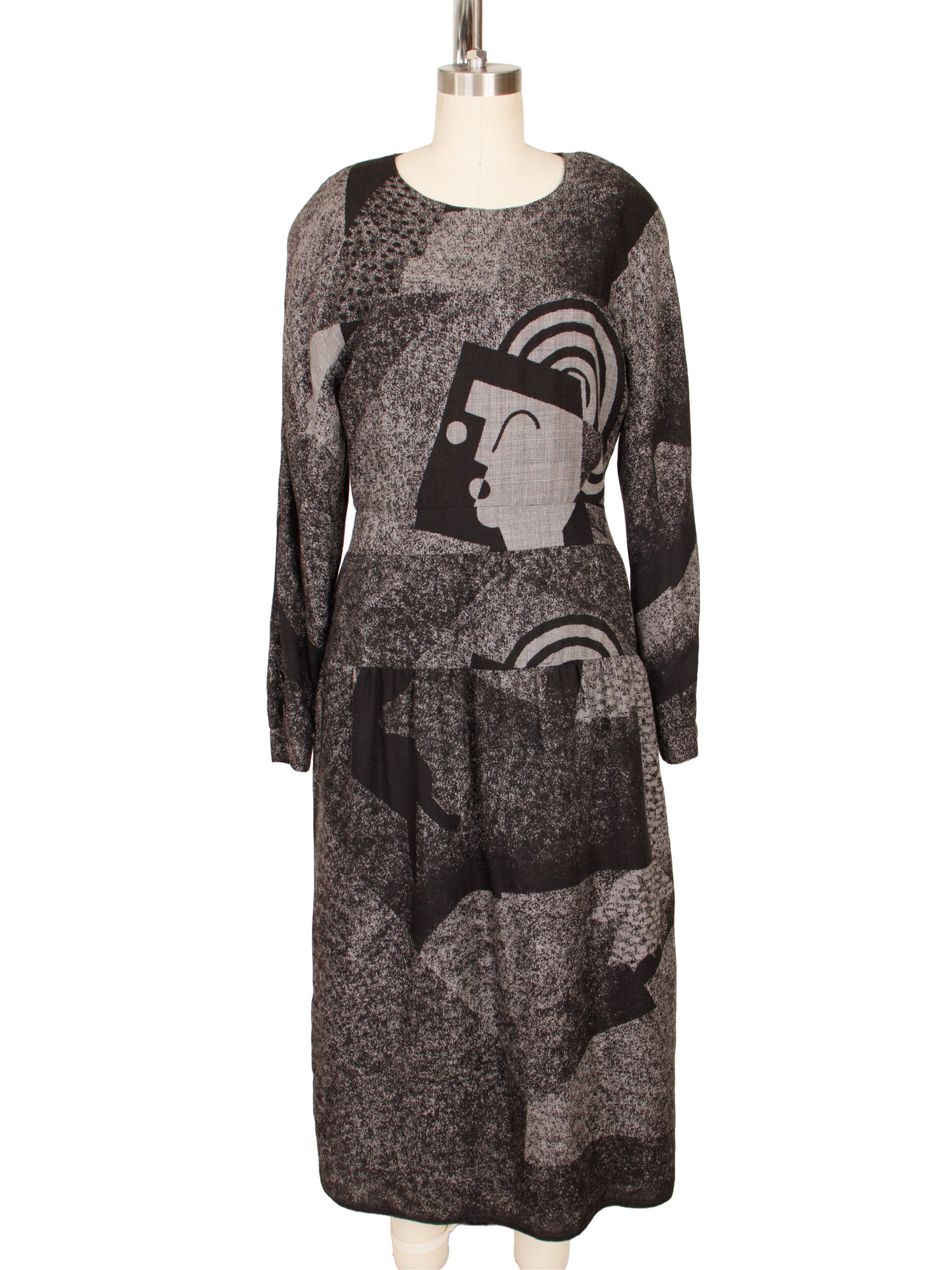 1980s Chloe Abstract Pattern Dress