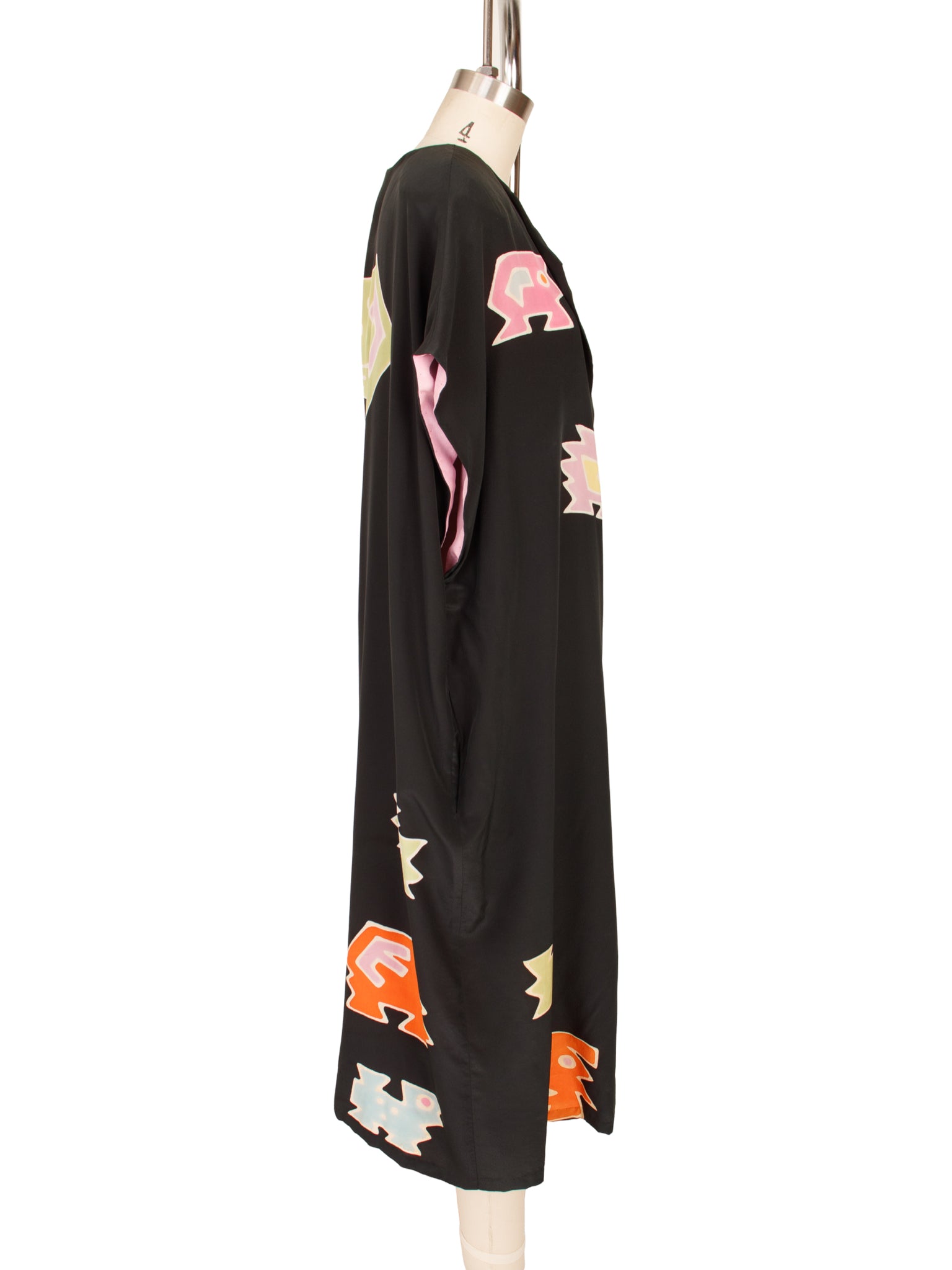 1980s Art-To-Wear Silk Printed Duster